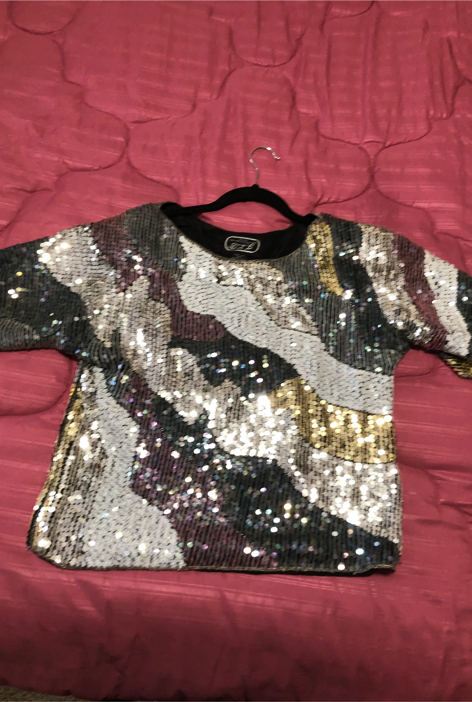 J.L.B Sequin Top - Size M