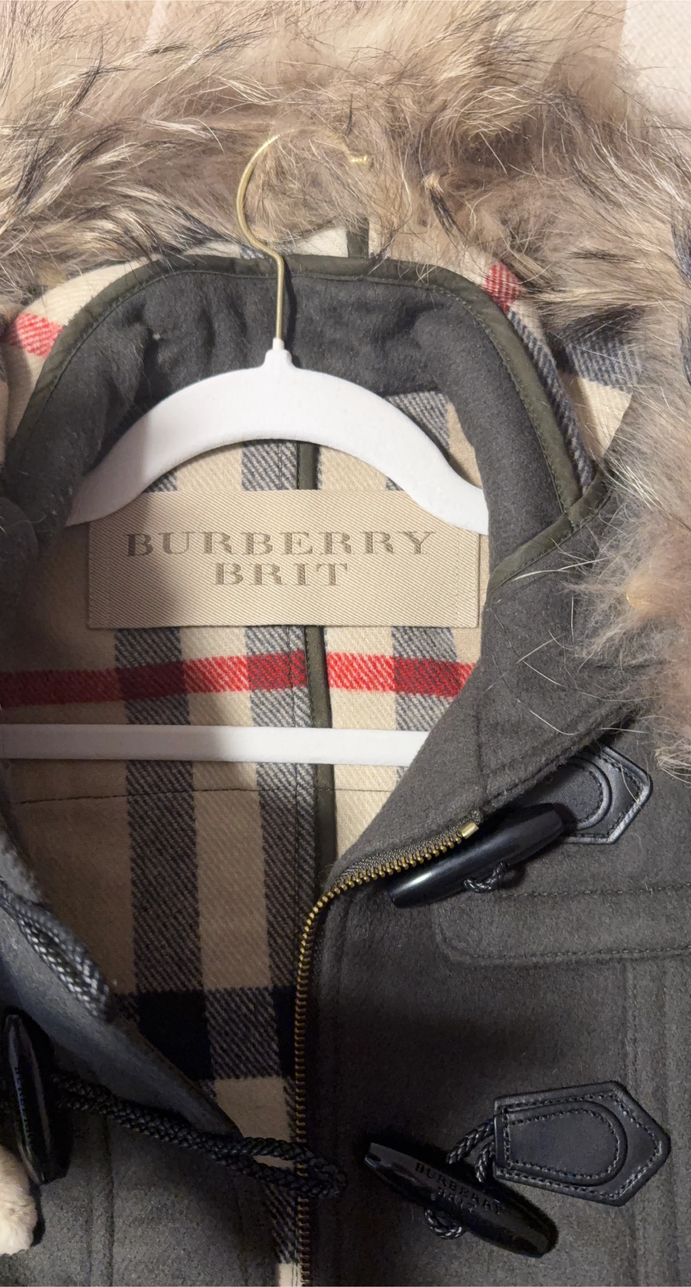 Burberry Brit Duffle Coat Size S