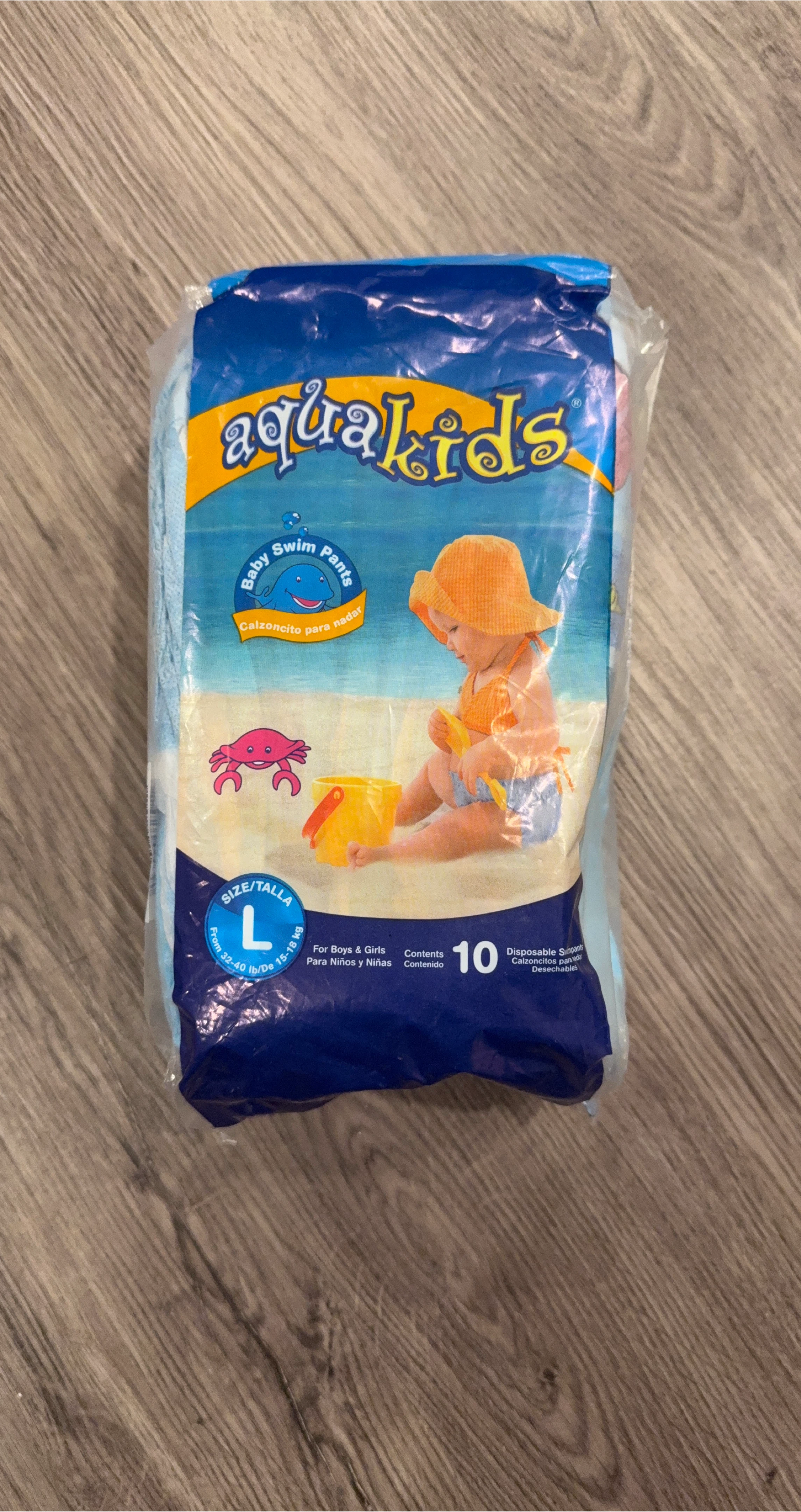 Aquakids Baby Swim Pants - Size L (32-40 lb)