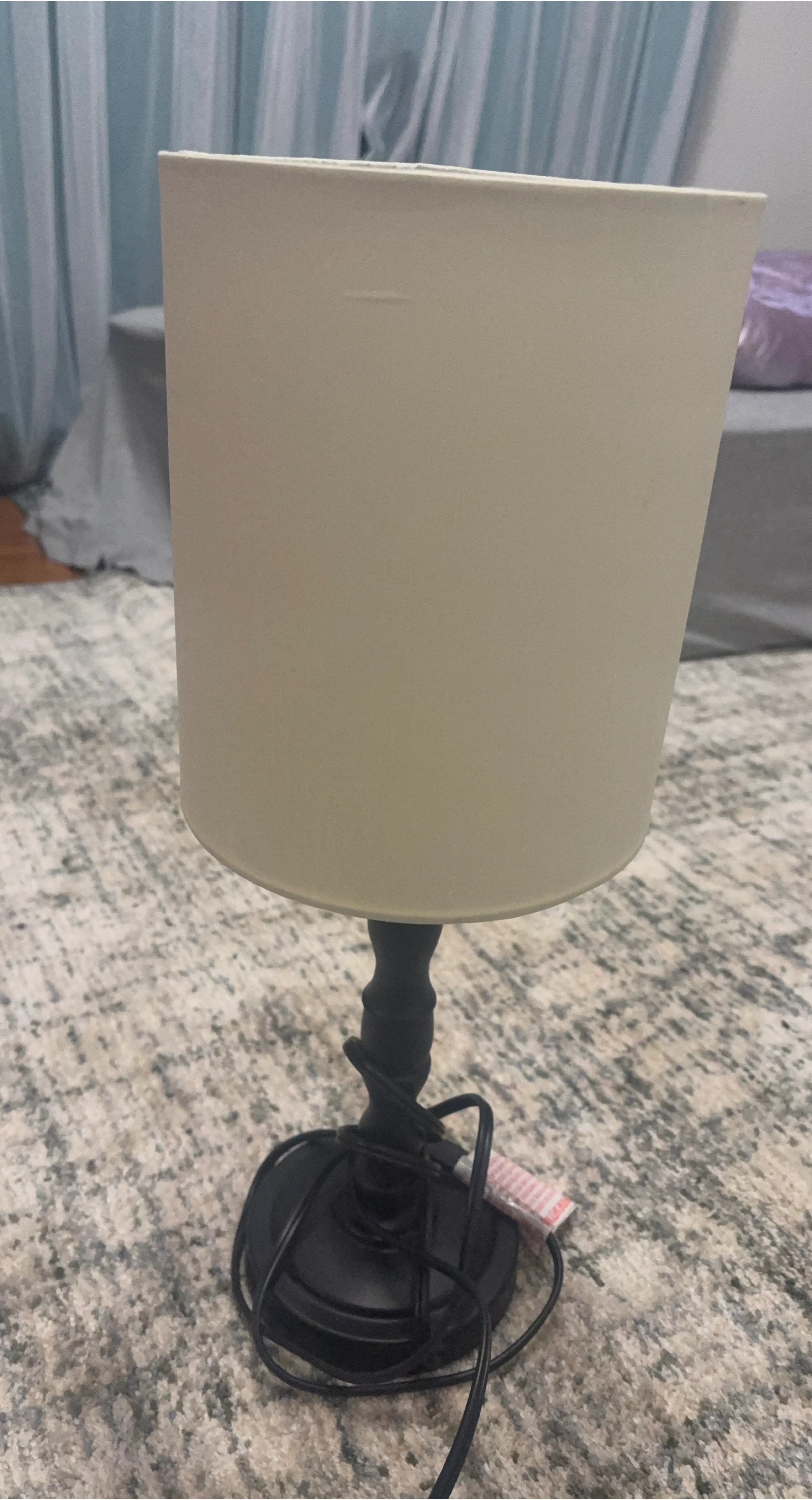 Table lamp with black base