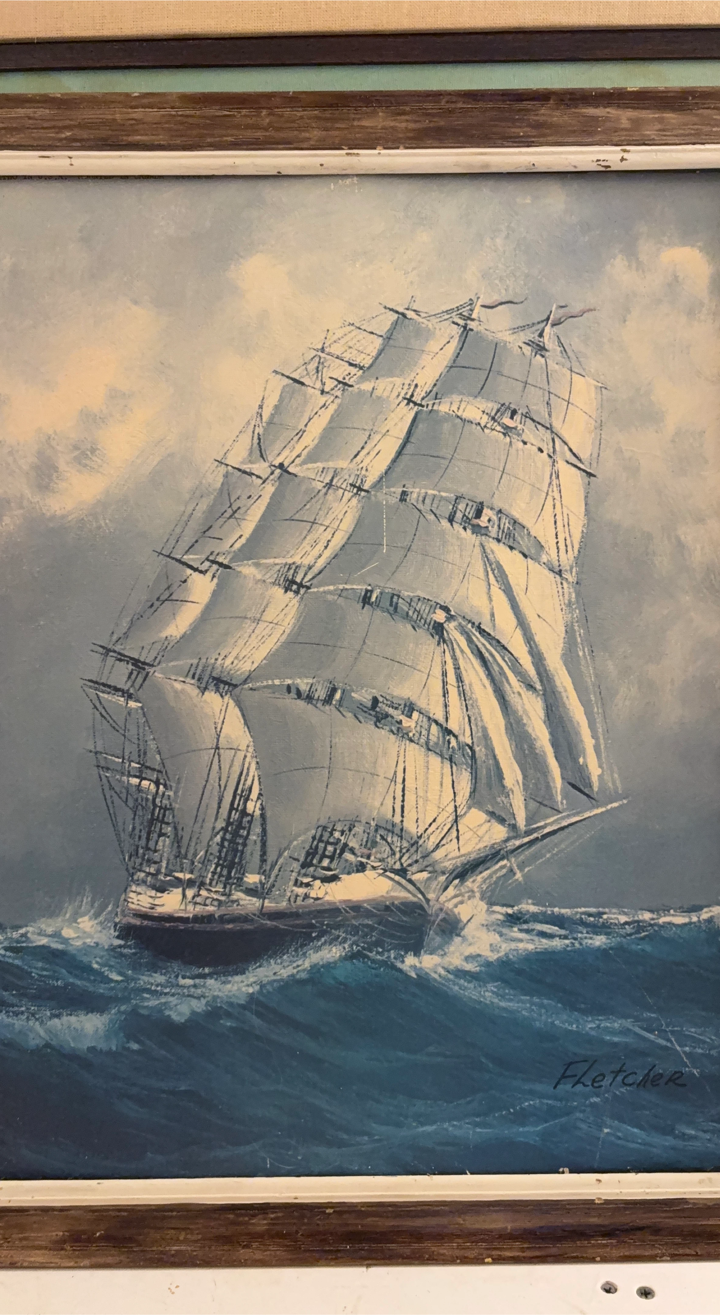 Sailing Ship Painting by Fletcher