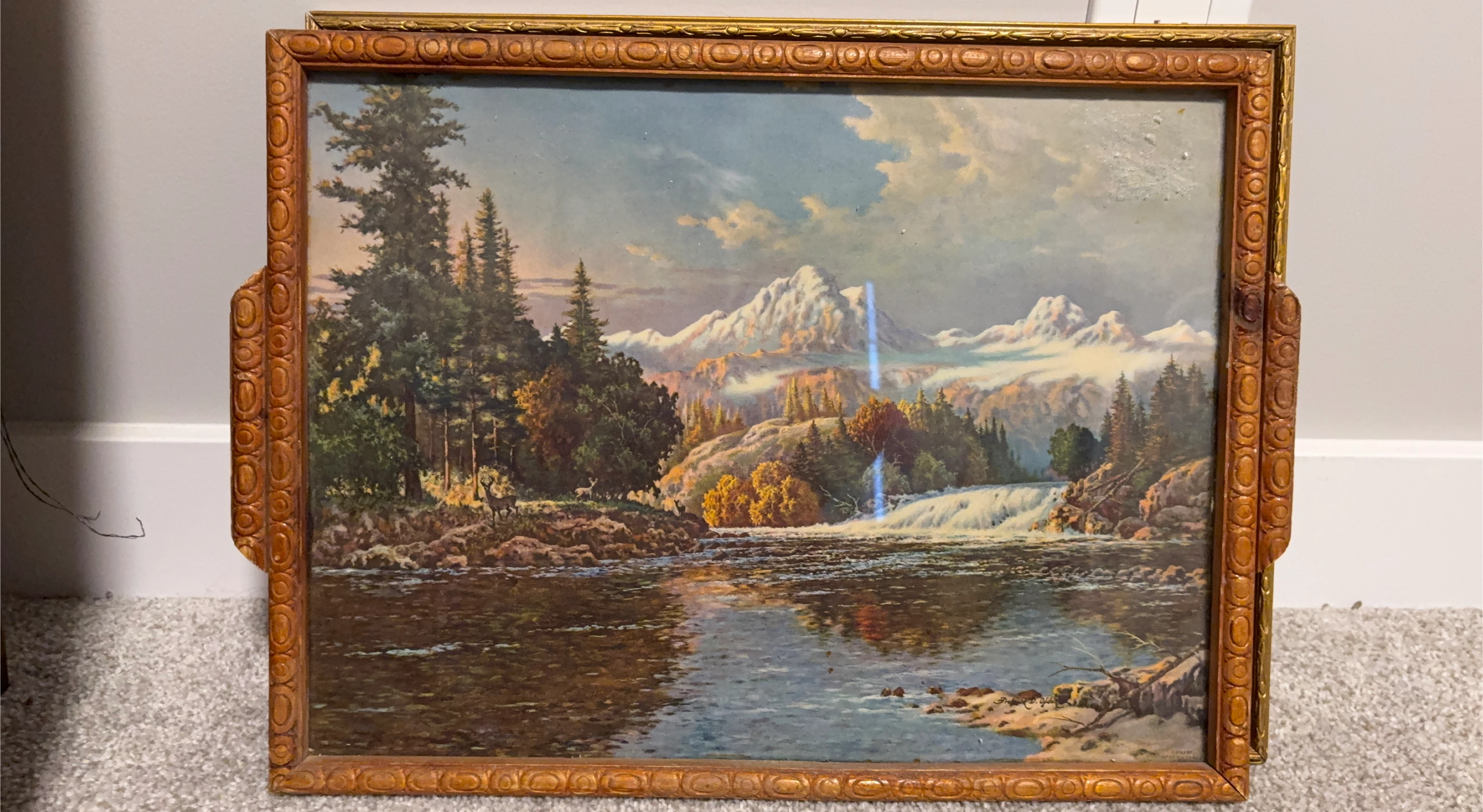 Vintage Framed Landscape Print