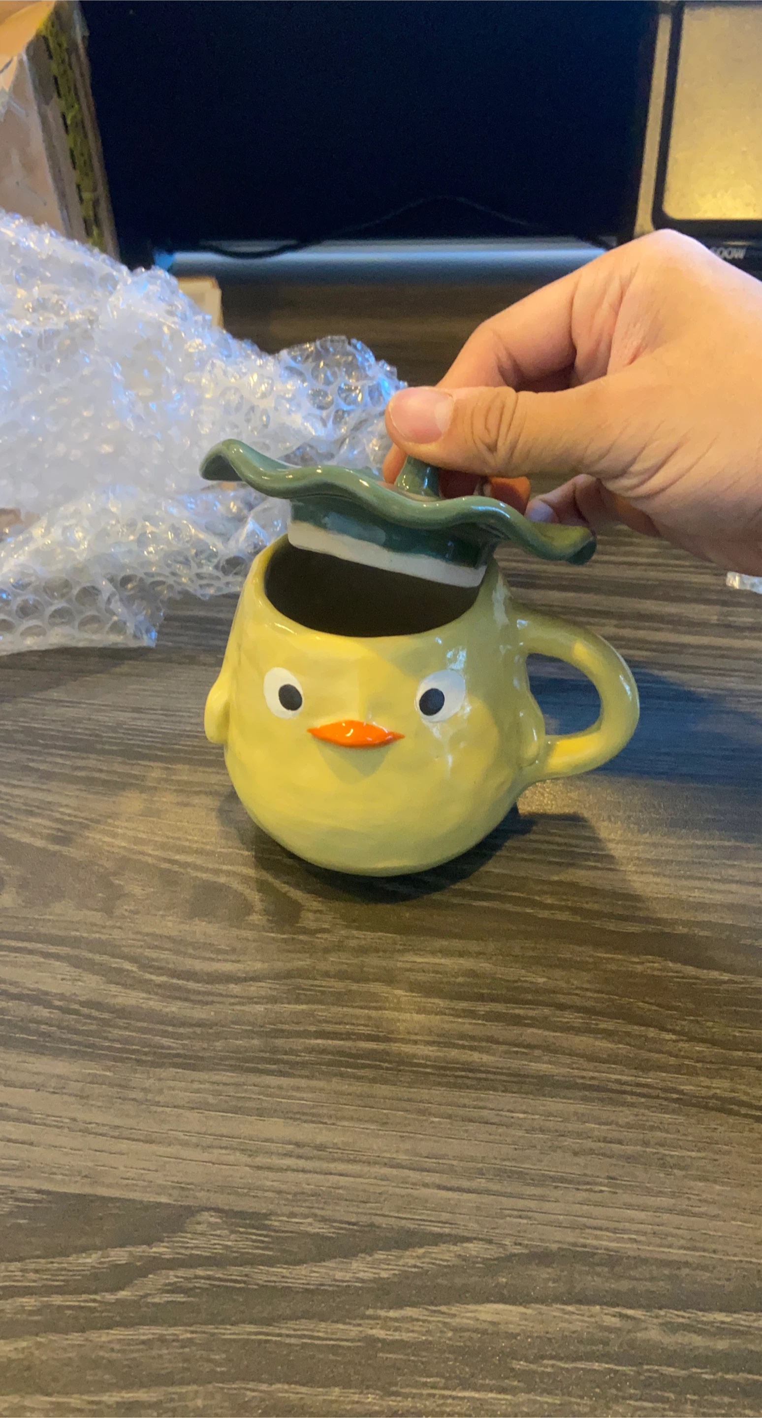 Yellow Chick Mug with Lid thumbnail