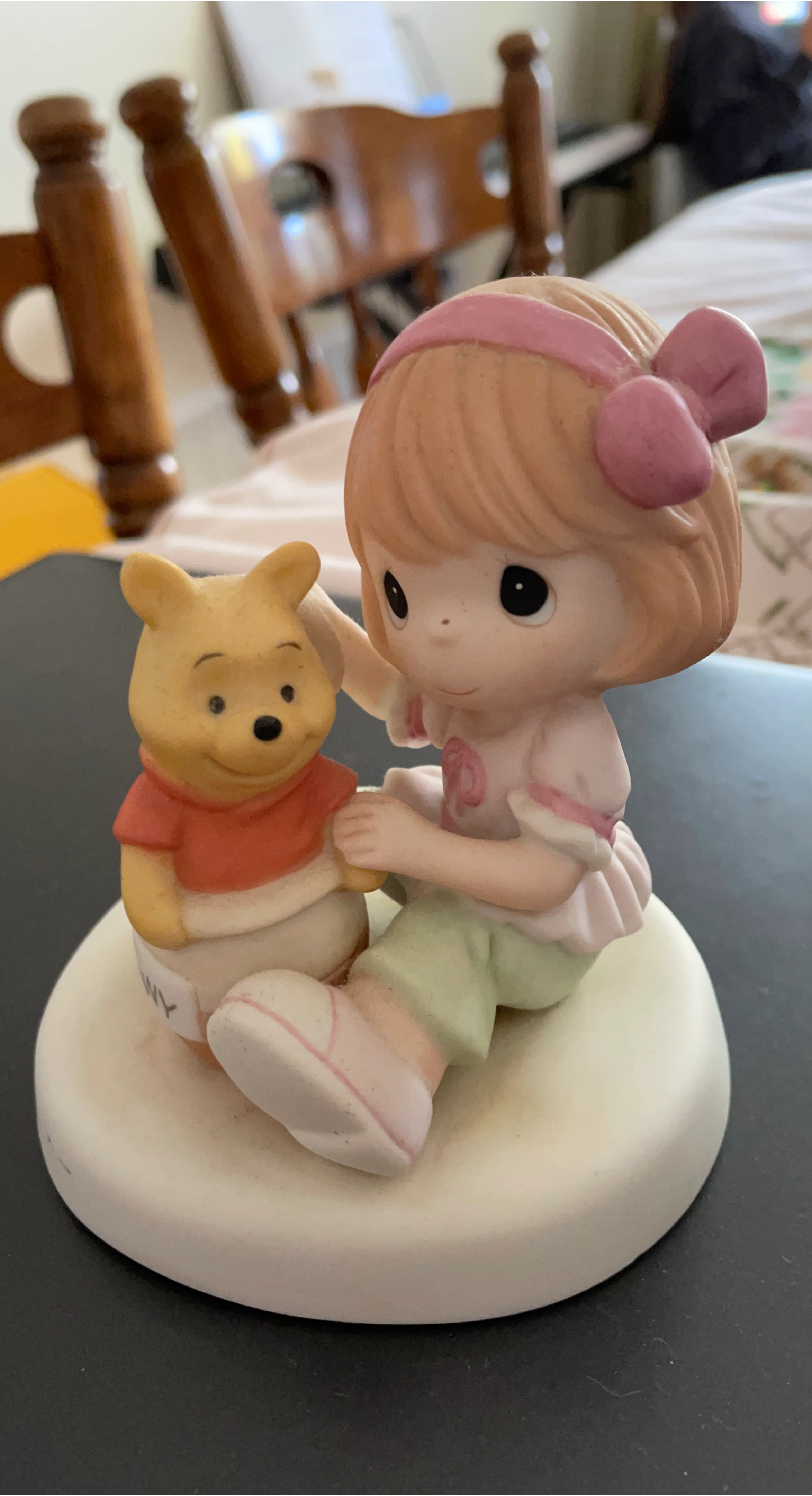 Precious Moments Figurine - Girl with Winnie the Pooh thumbnail