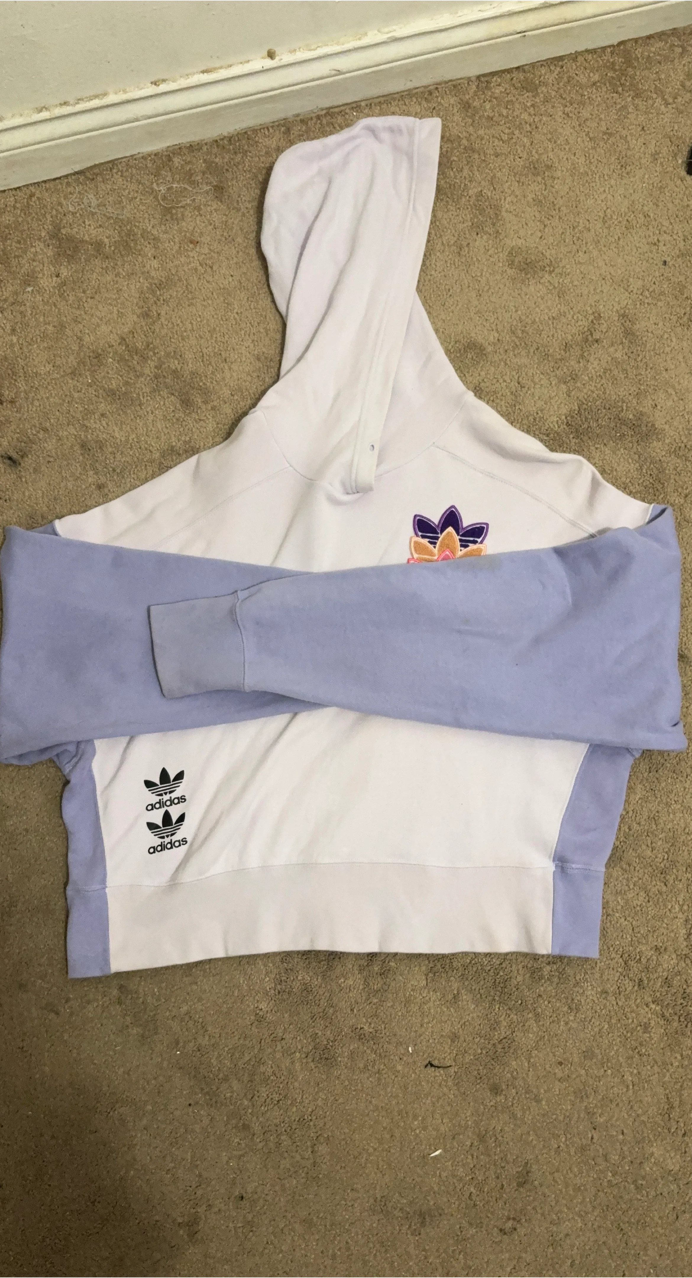 Adidas White/Lavender Hoodie