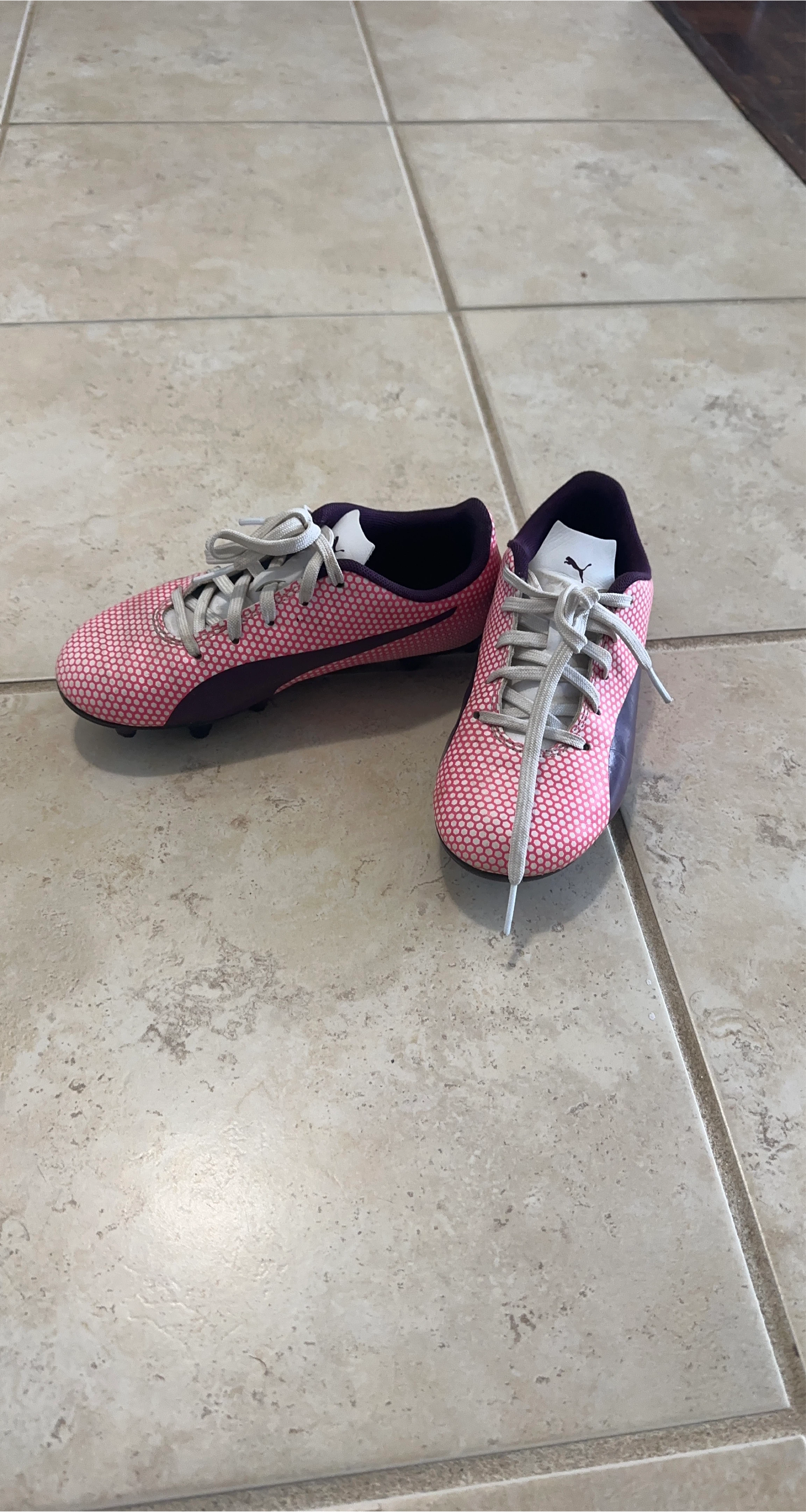 Puma Pink & Purple Soccer Cleats thumbnail