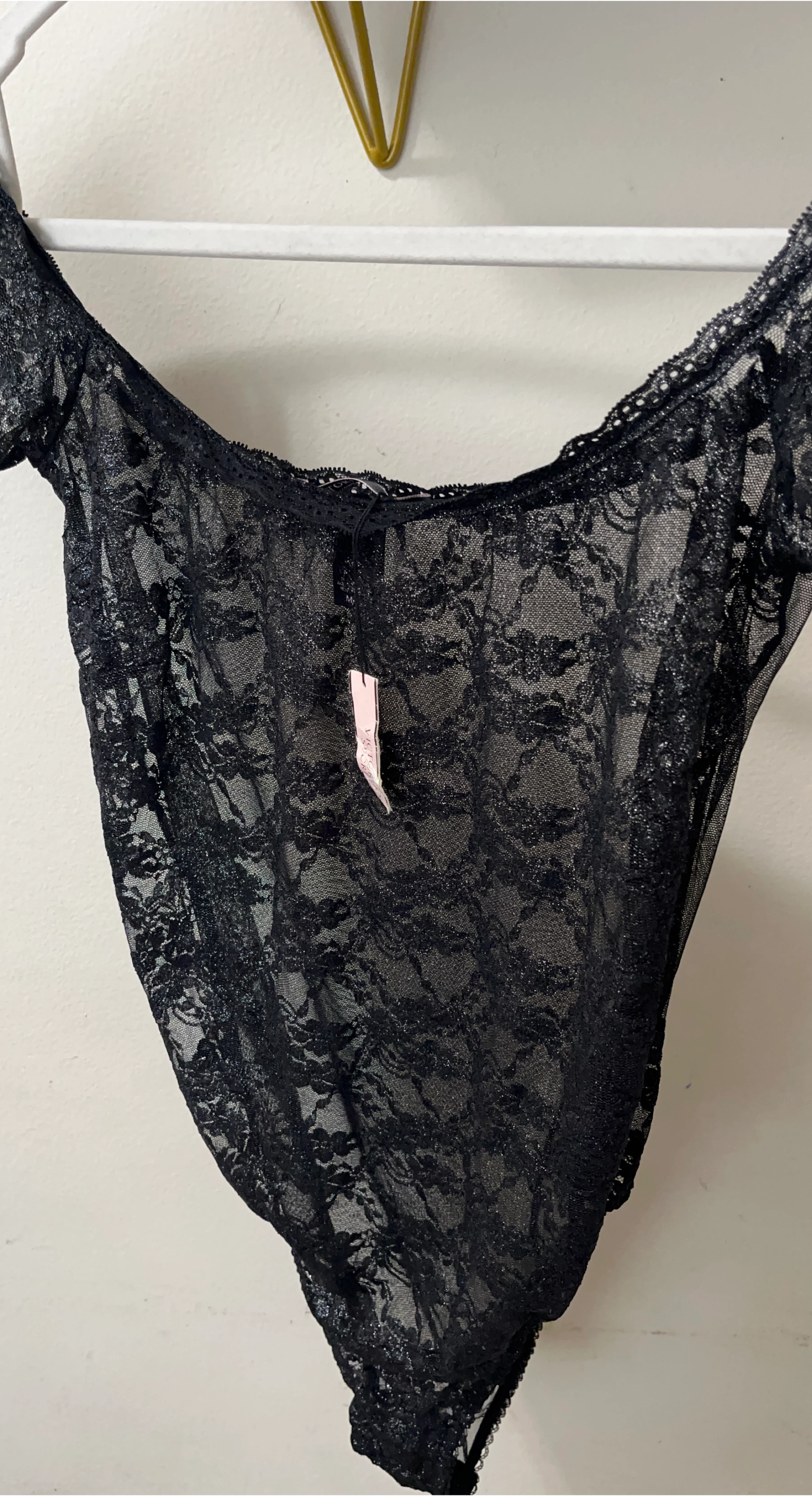 Victoria's Secret Black Lace Bodysuit thumbnail