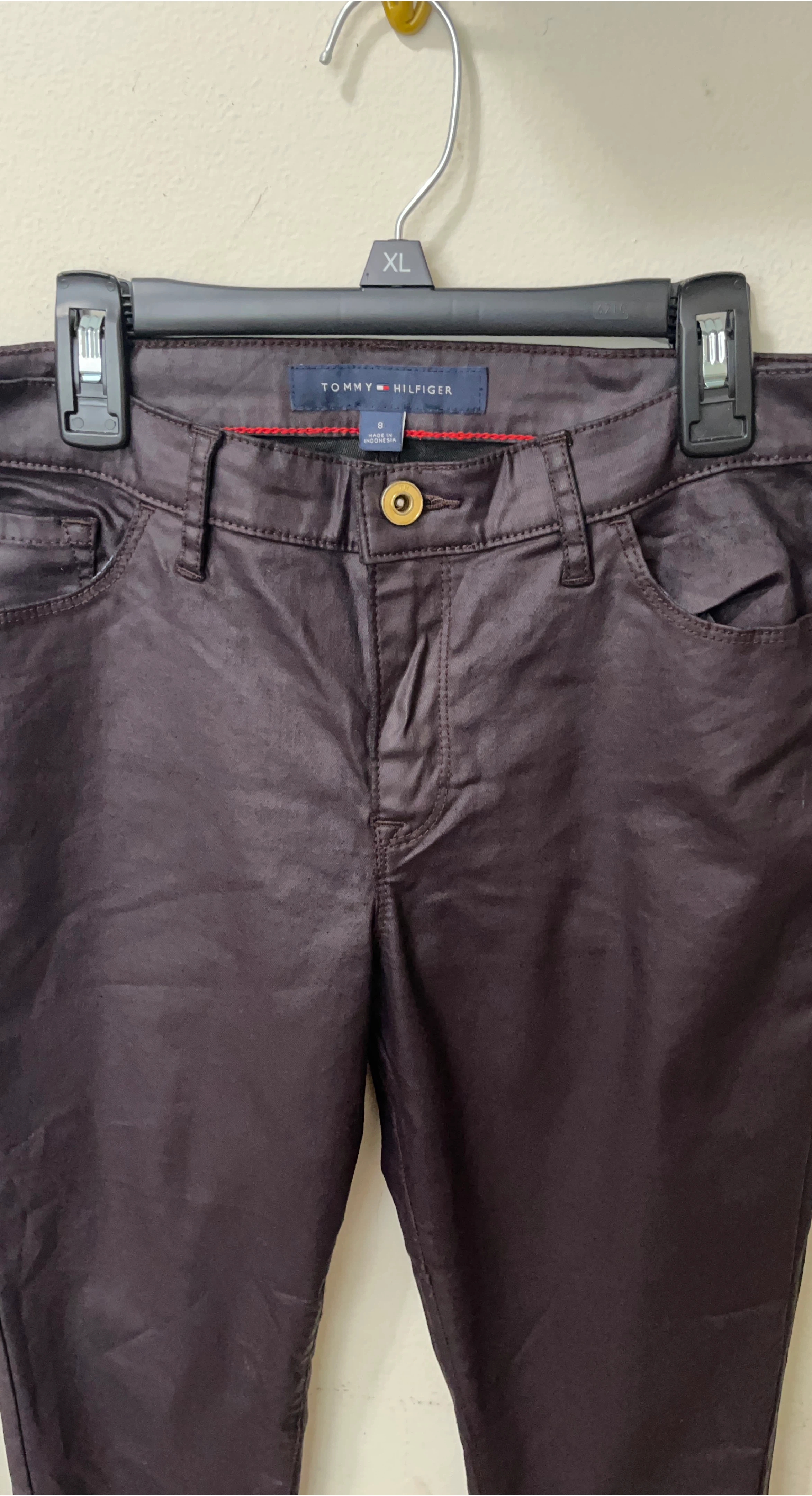 Tommy Hilfiger Brown Faux Leather Pants - Size 8 thumbnail