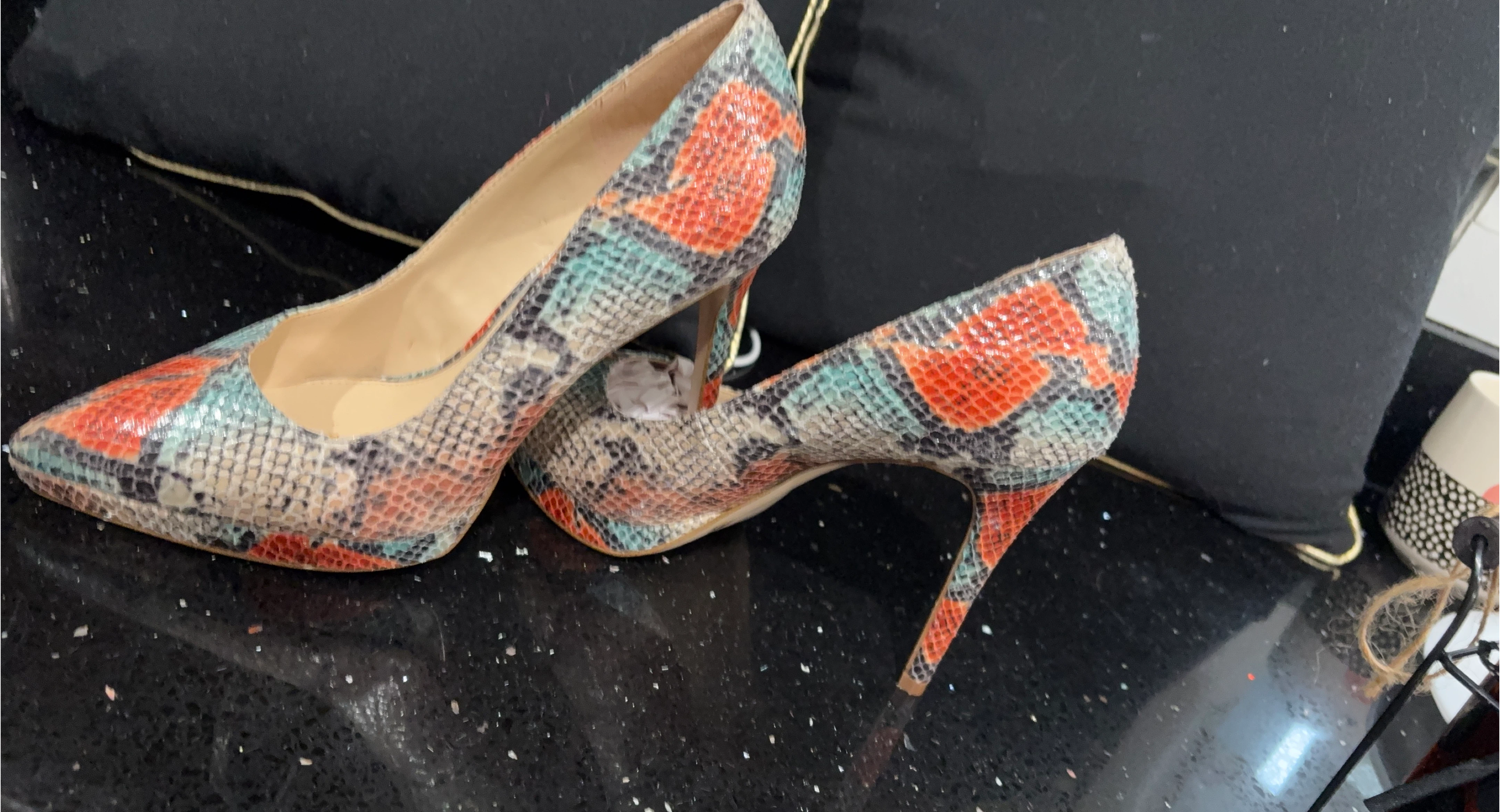 Snakeskin Print Heels image indicator(1)