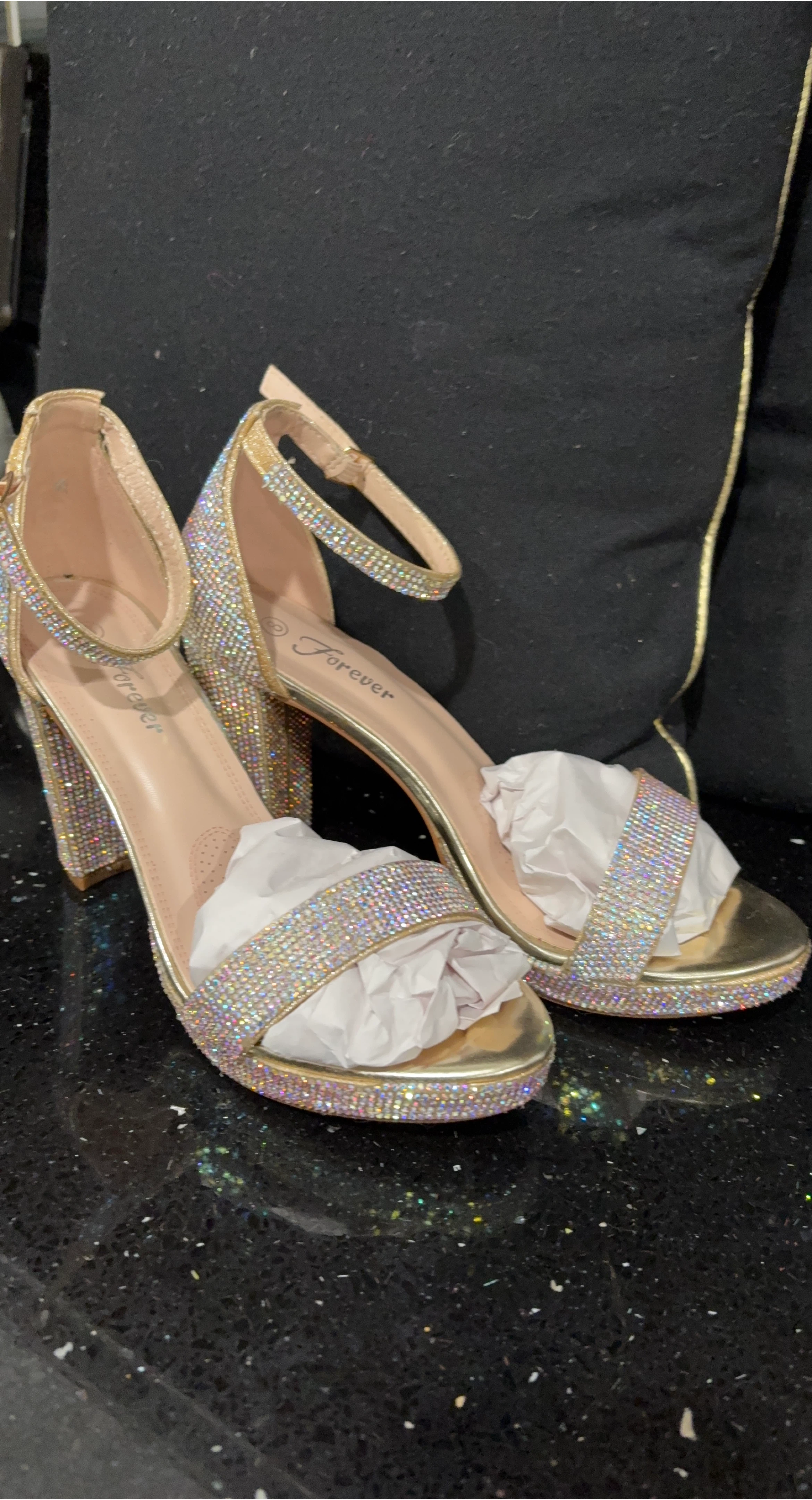 Forever Rhinestone Heels - Size 8