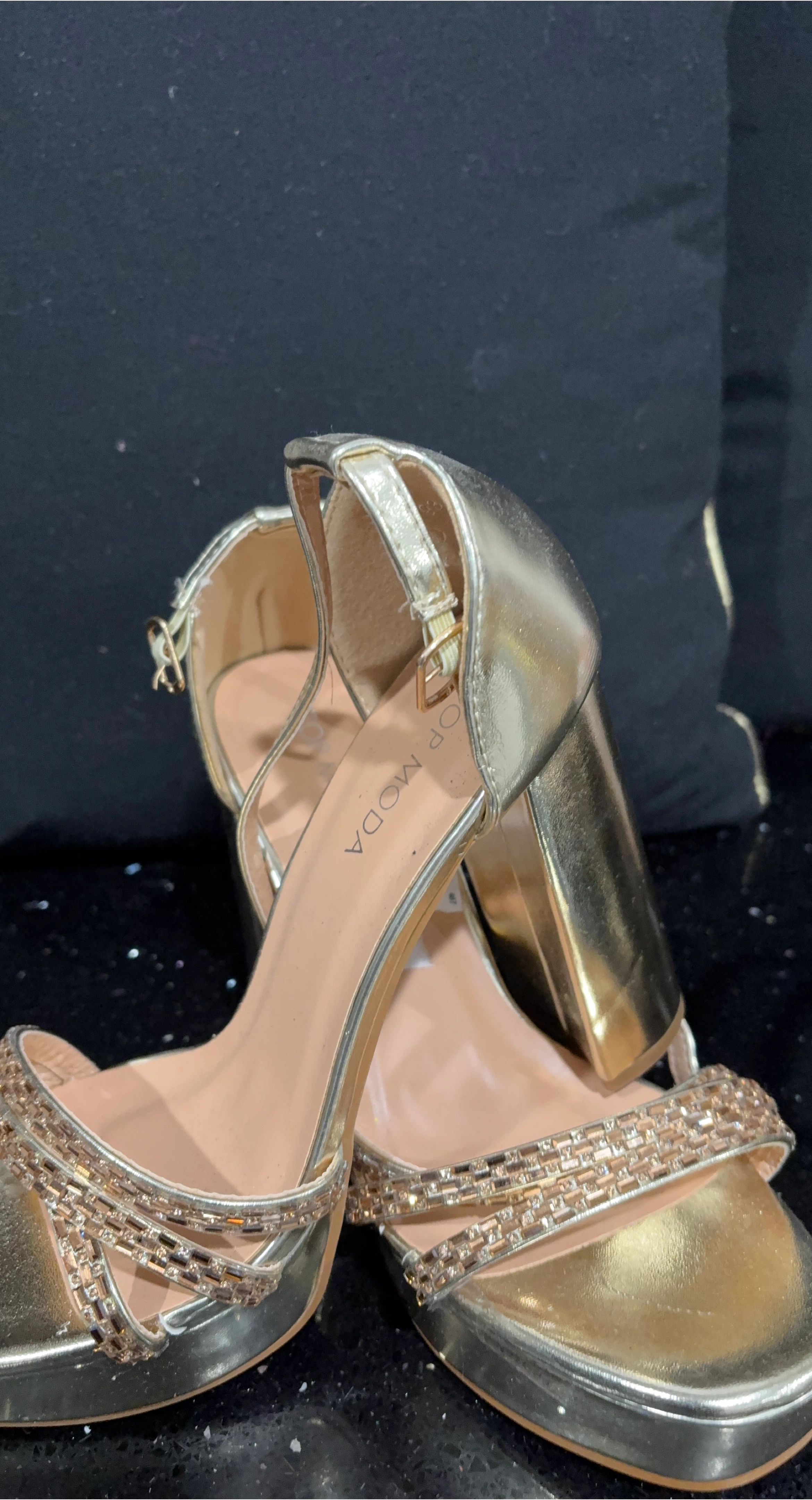 Top Moda Gold Heels thumbnail