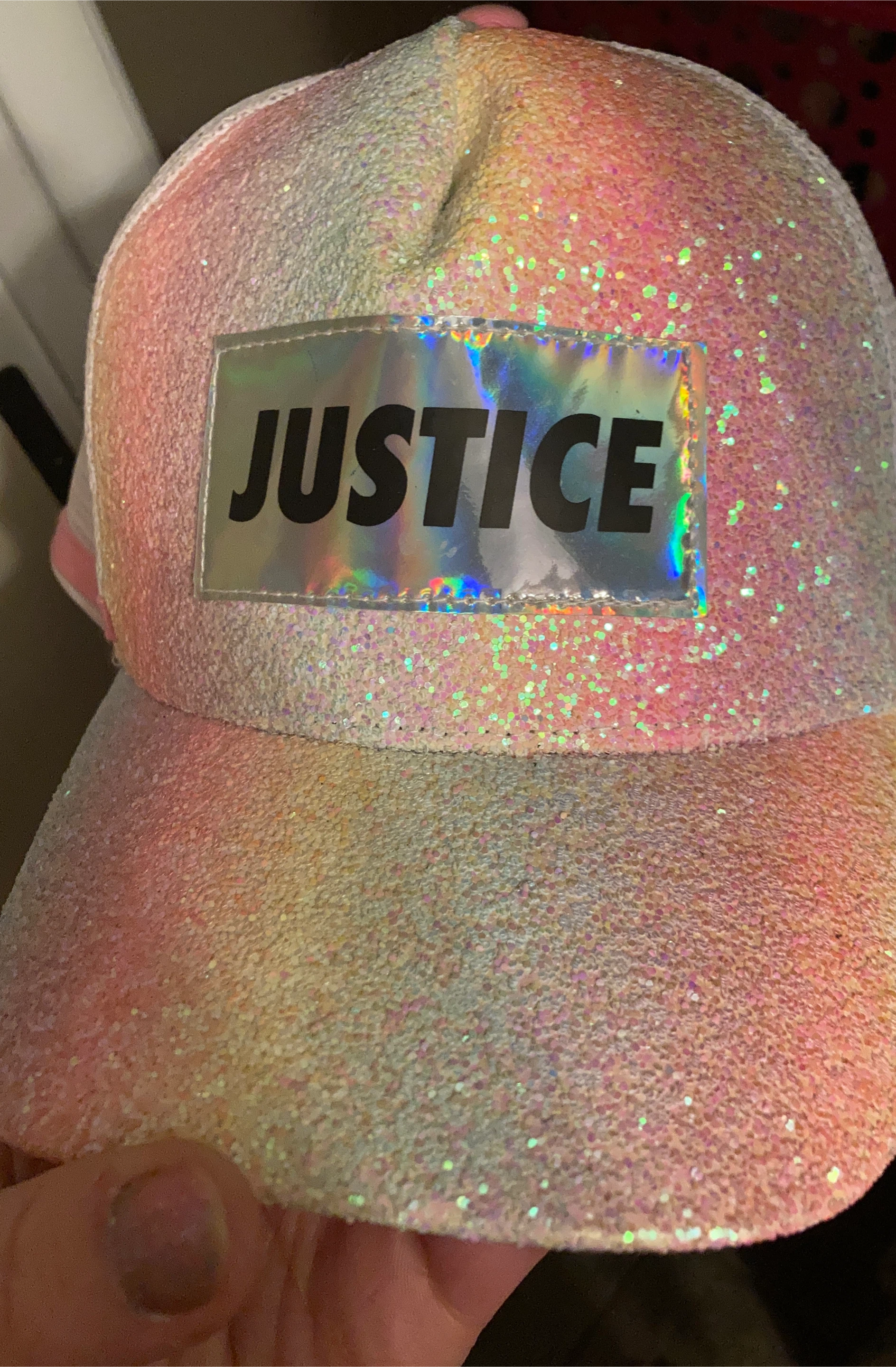Justice Glitter Baseball Cap