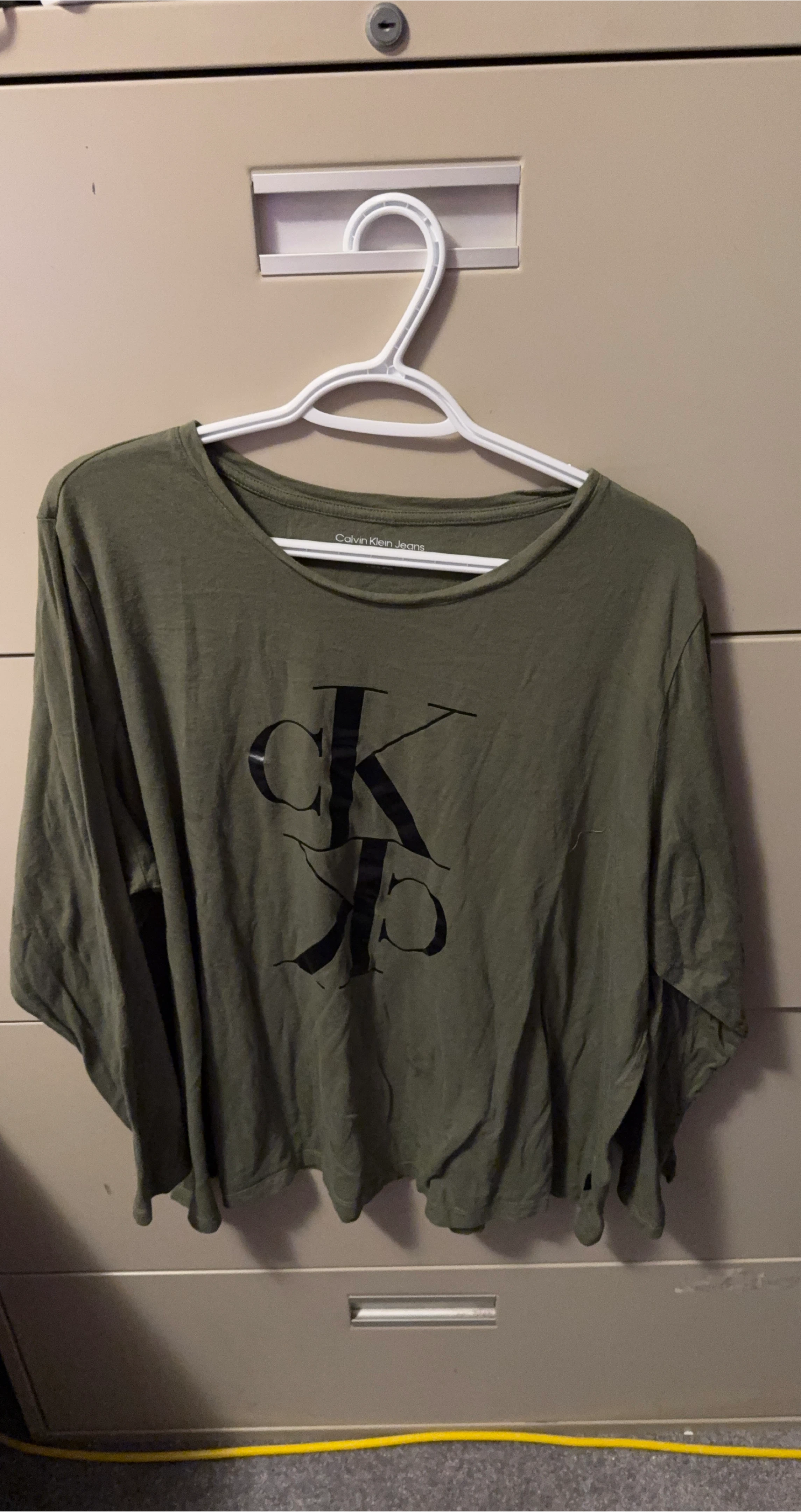 Calvin Klein Jeans Olive Green Top thumbnail