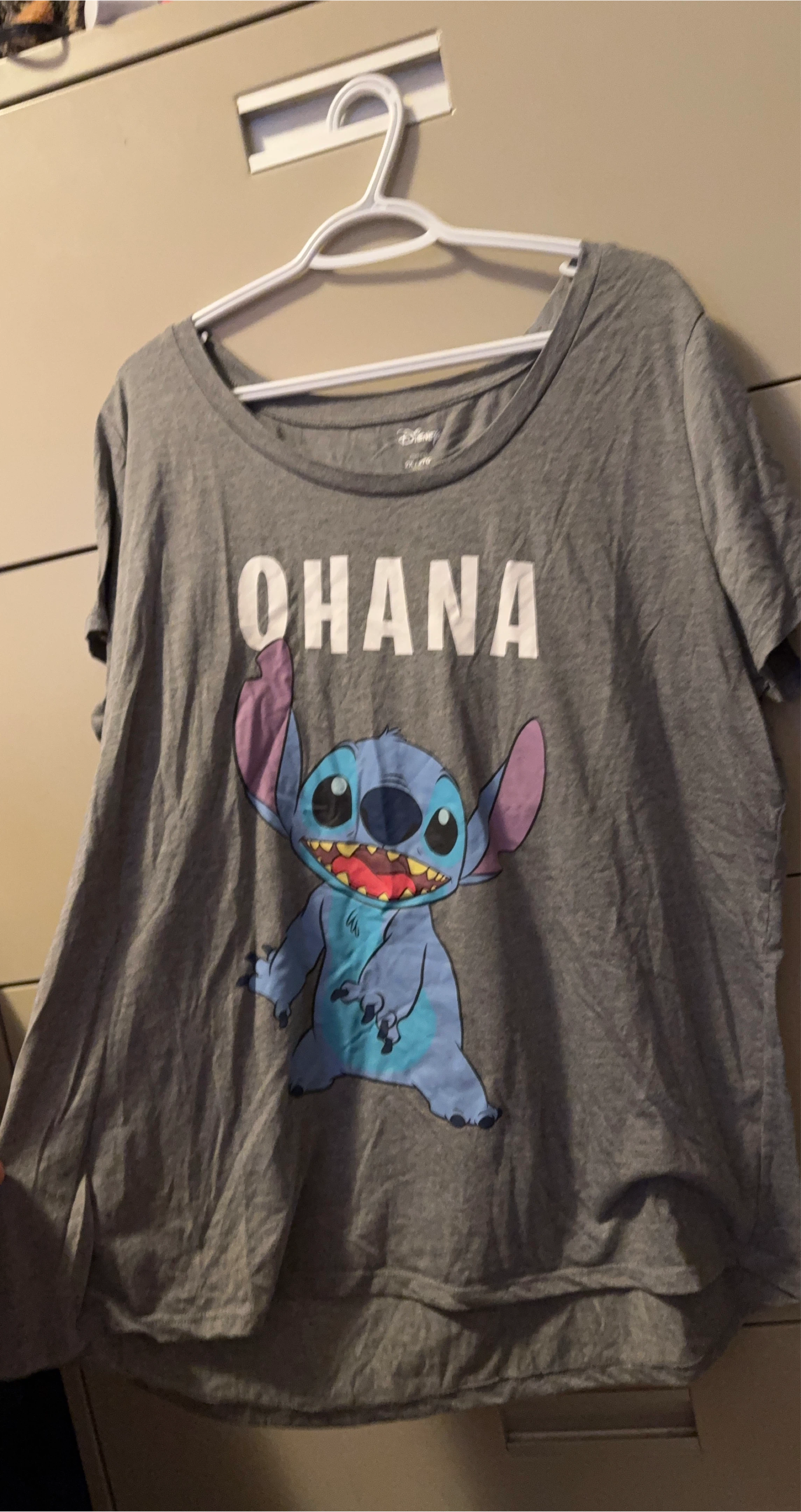 Disney Ohana Stitch Grey T-Shirt 2XL thumbnail