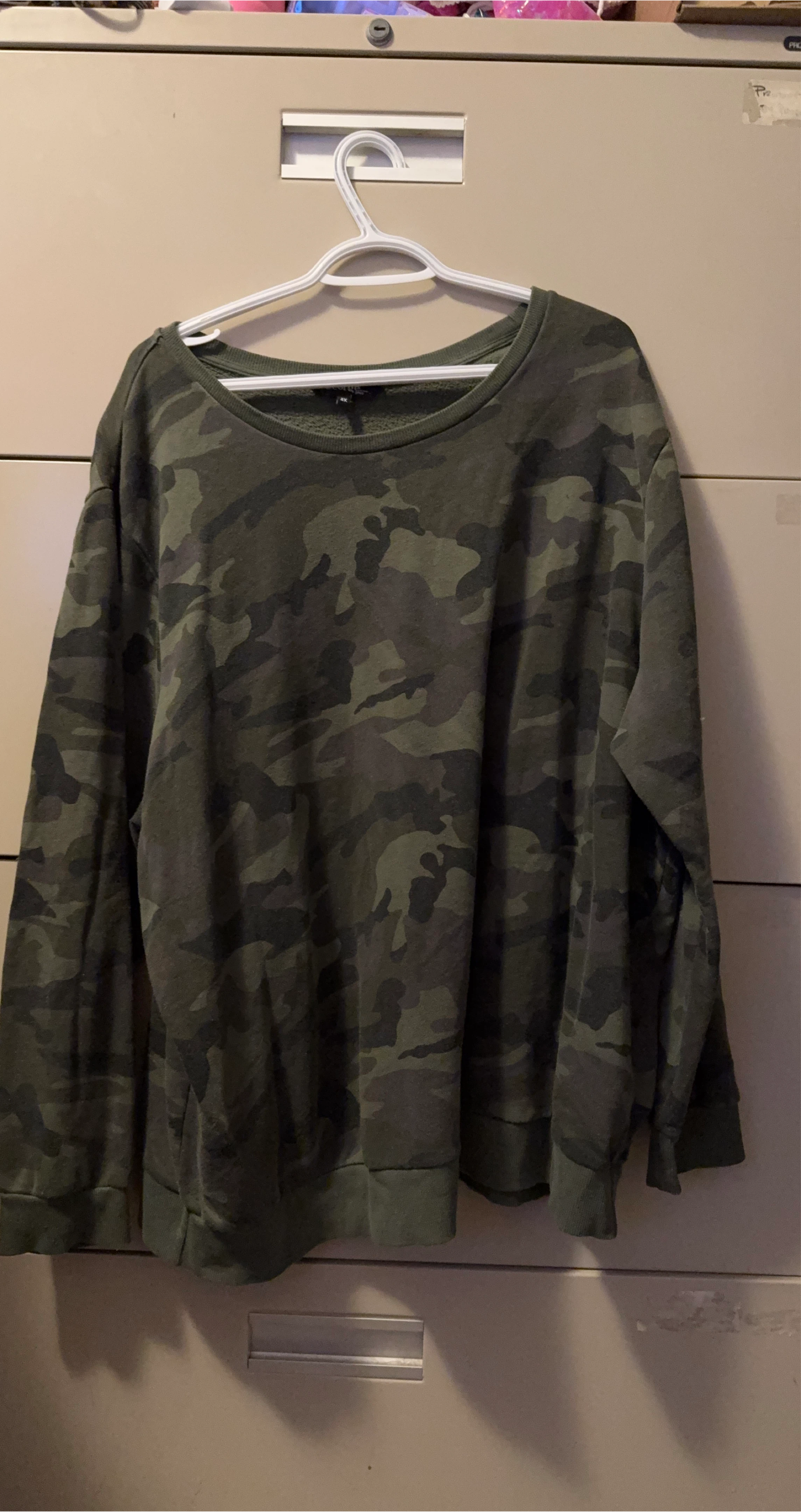 Camo Print Sweatshirt - Size 4X thumbnail