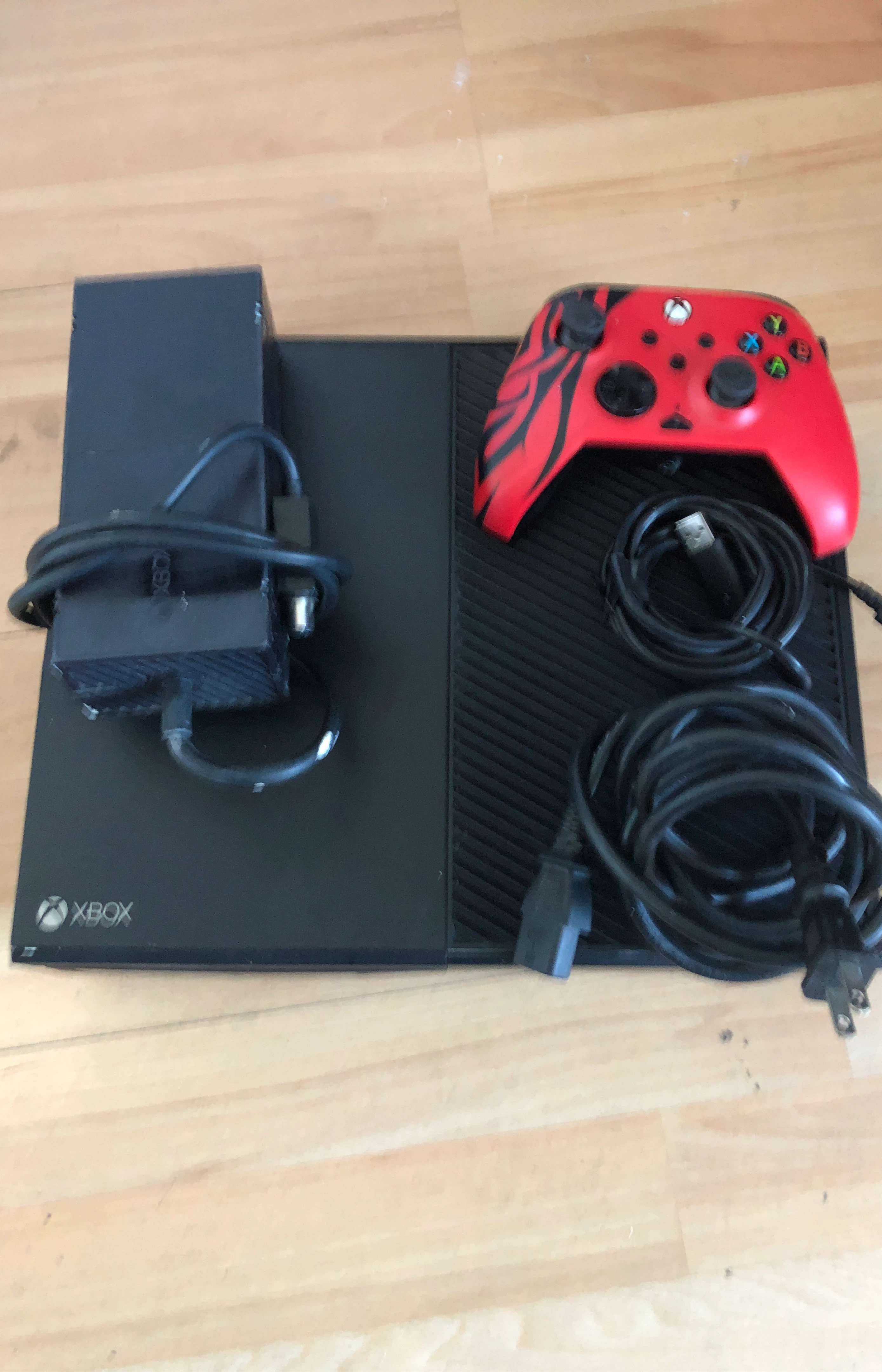 Xbox One S Console with Red Controller