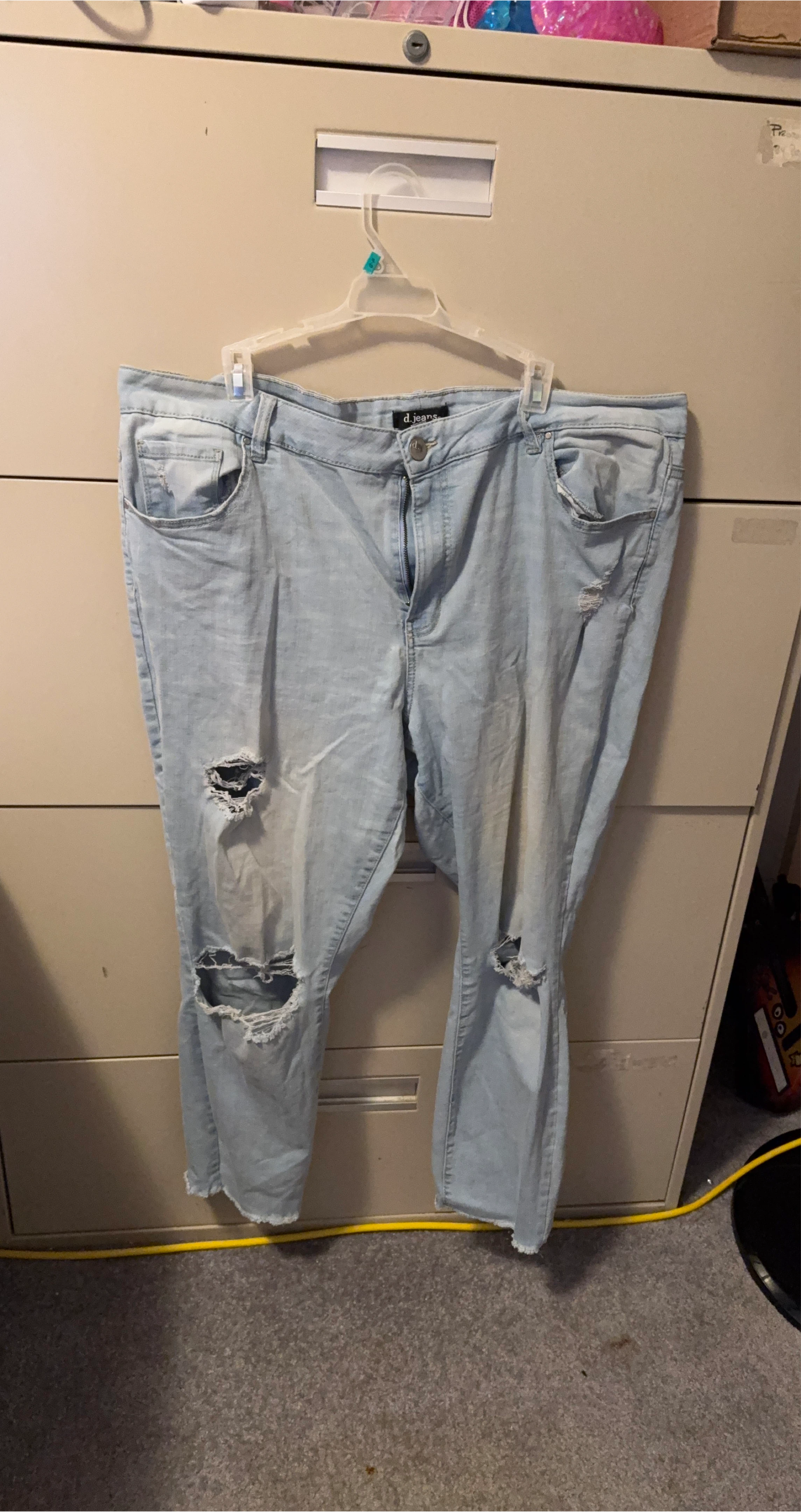 d. jeans Light Wash Distressed Jeans thumbnail