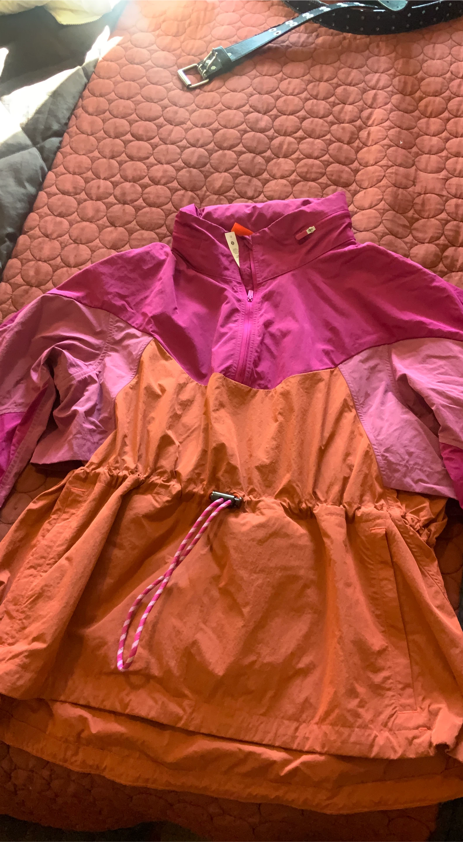 Lululemon Anorak Jacket – Pink & Orange (Like New)