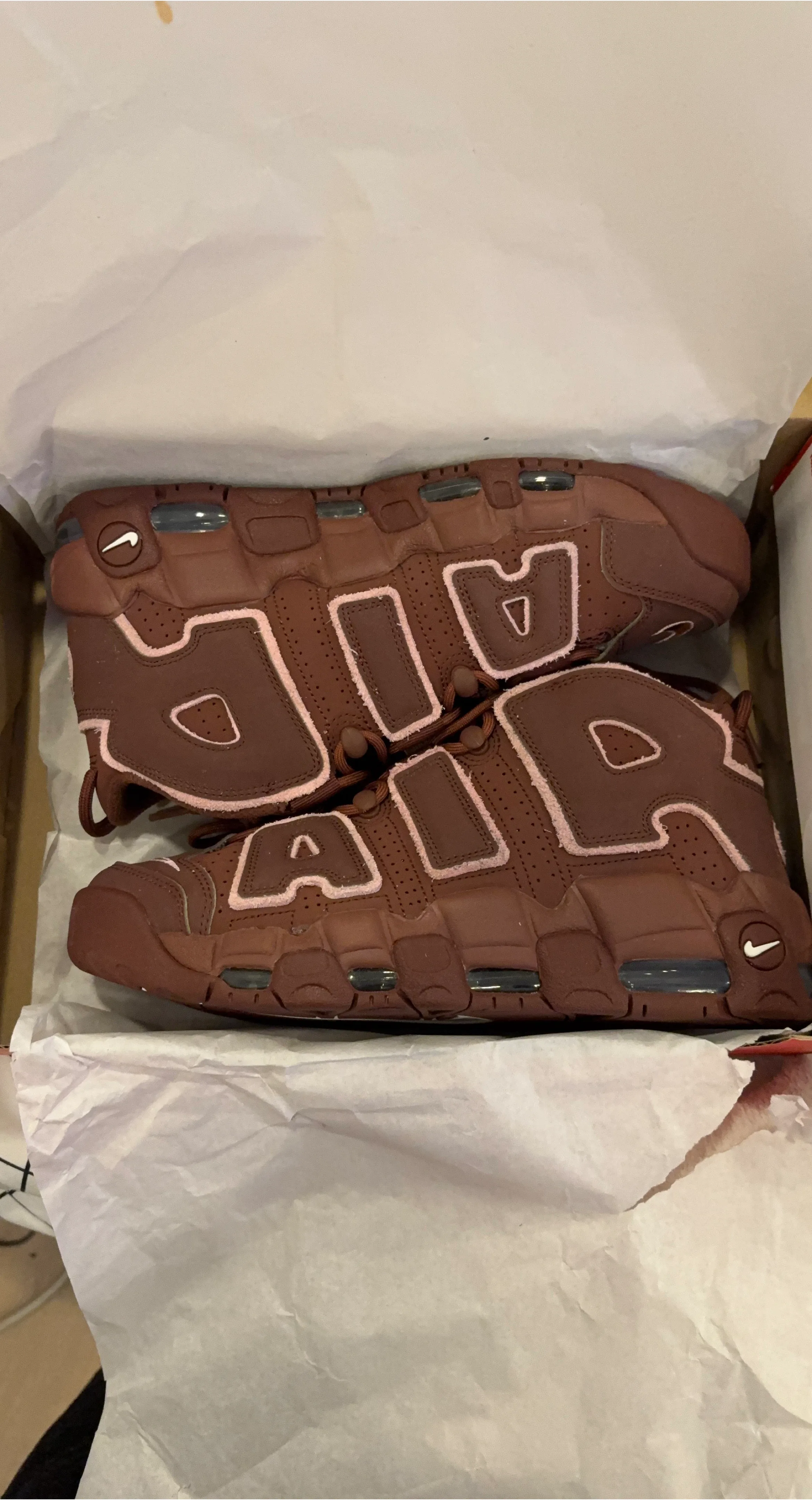 Nike Air More Uptempo Maroon/Pink, Size 9.5