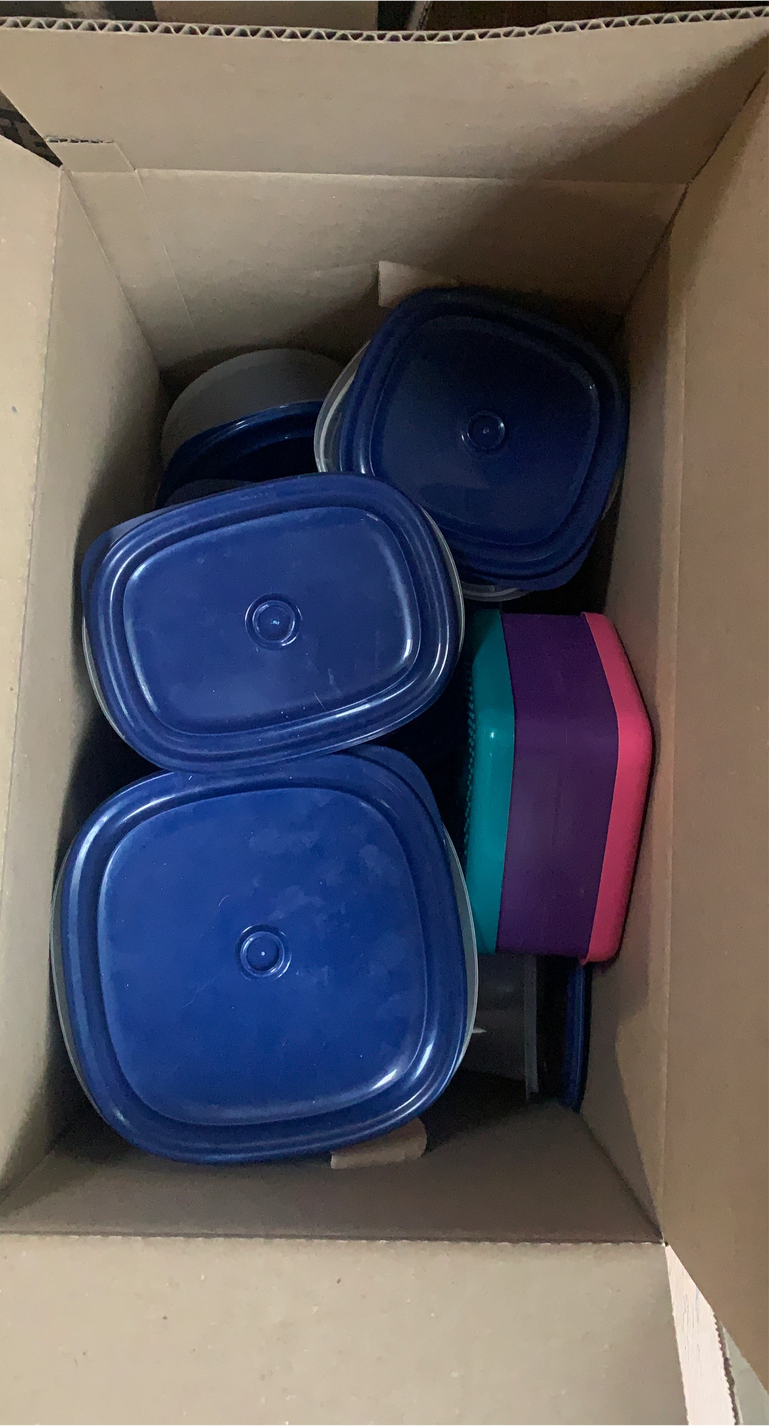 Tupperware Containers - Blue Lids thumbnail