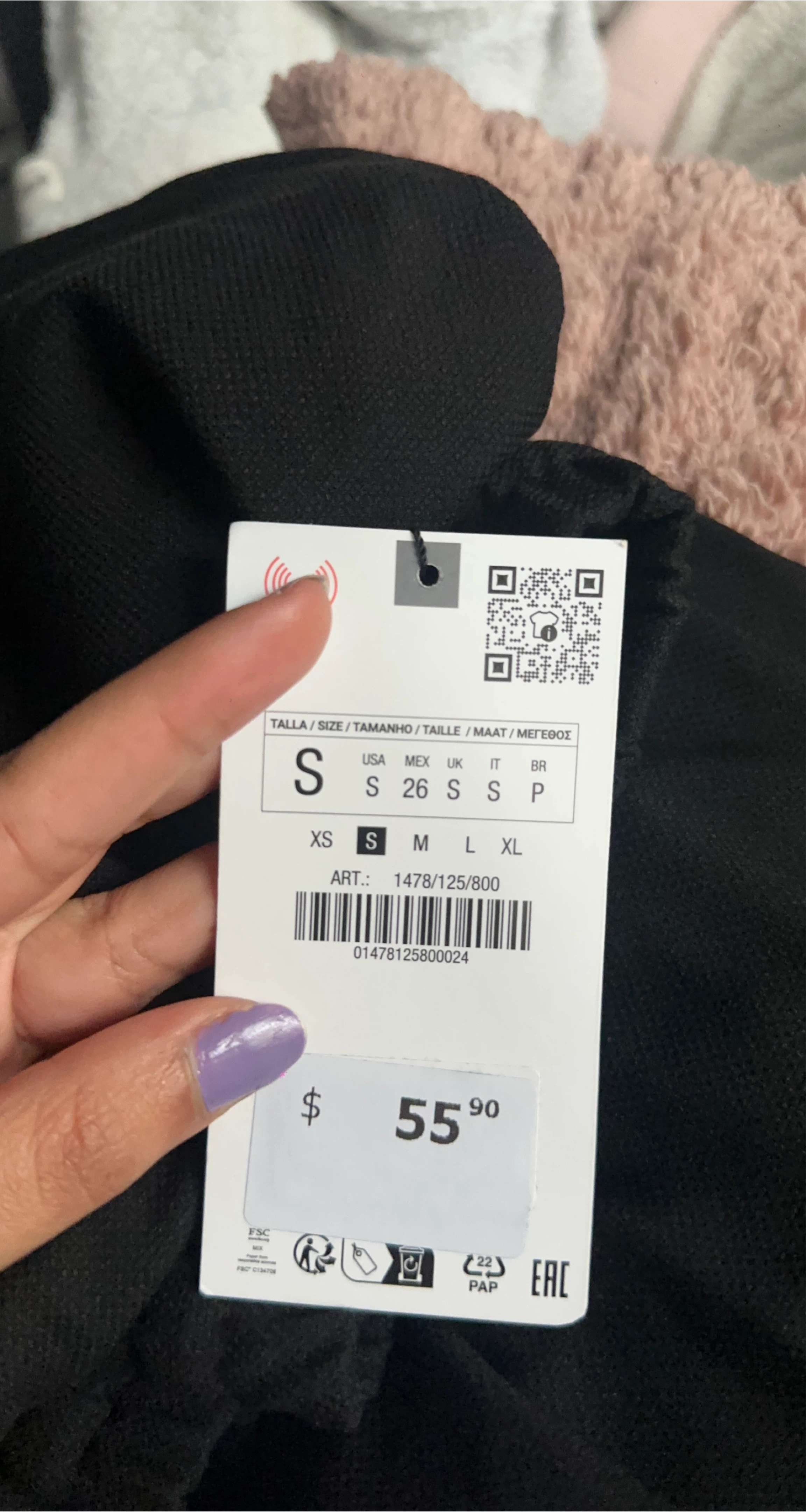 Zara Black Joggers - Size S thumbnail