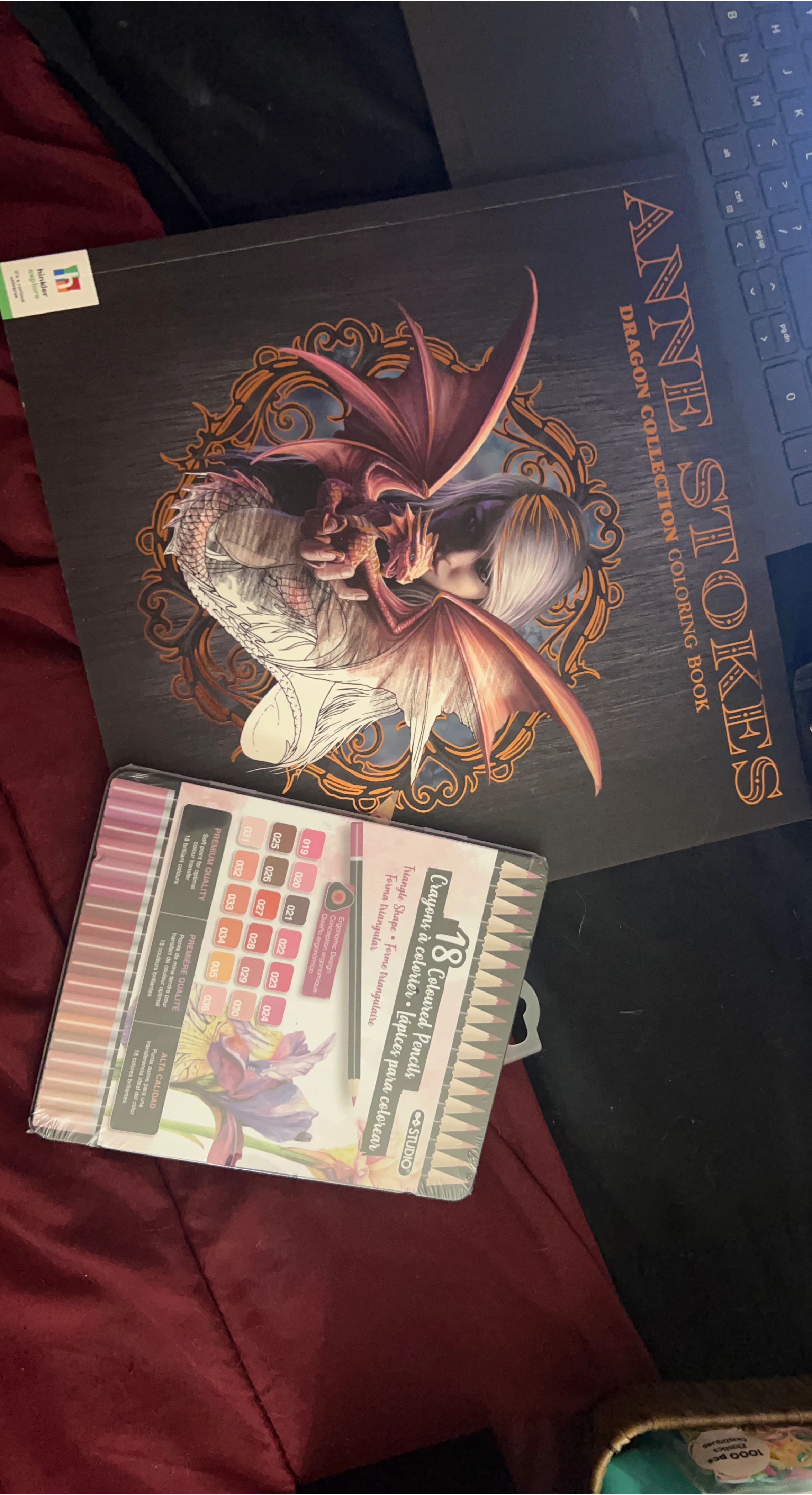 Anne Stokes Dragon Colouring Book & Studio 18 Pencils thumbnail