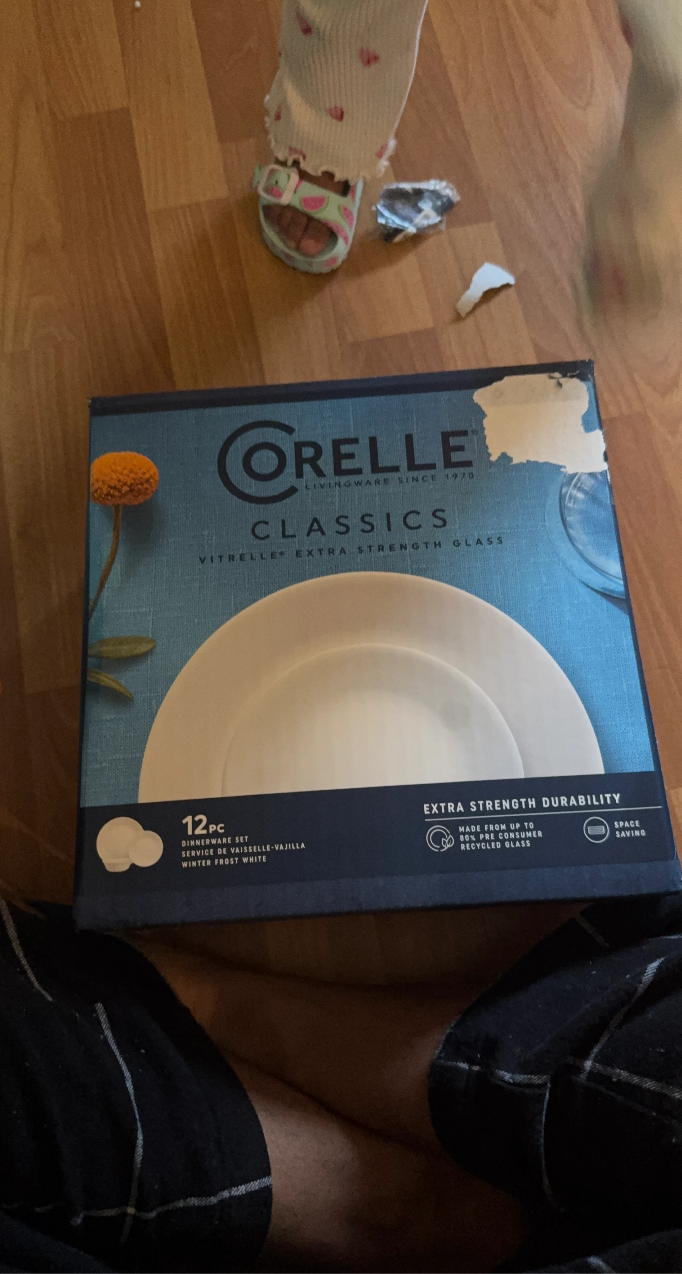 Corelle Winter Frost White 12-Piece Dinnerware Set