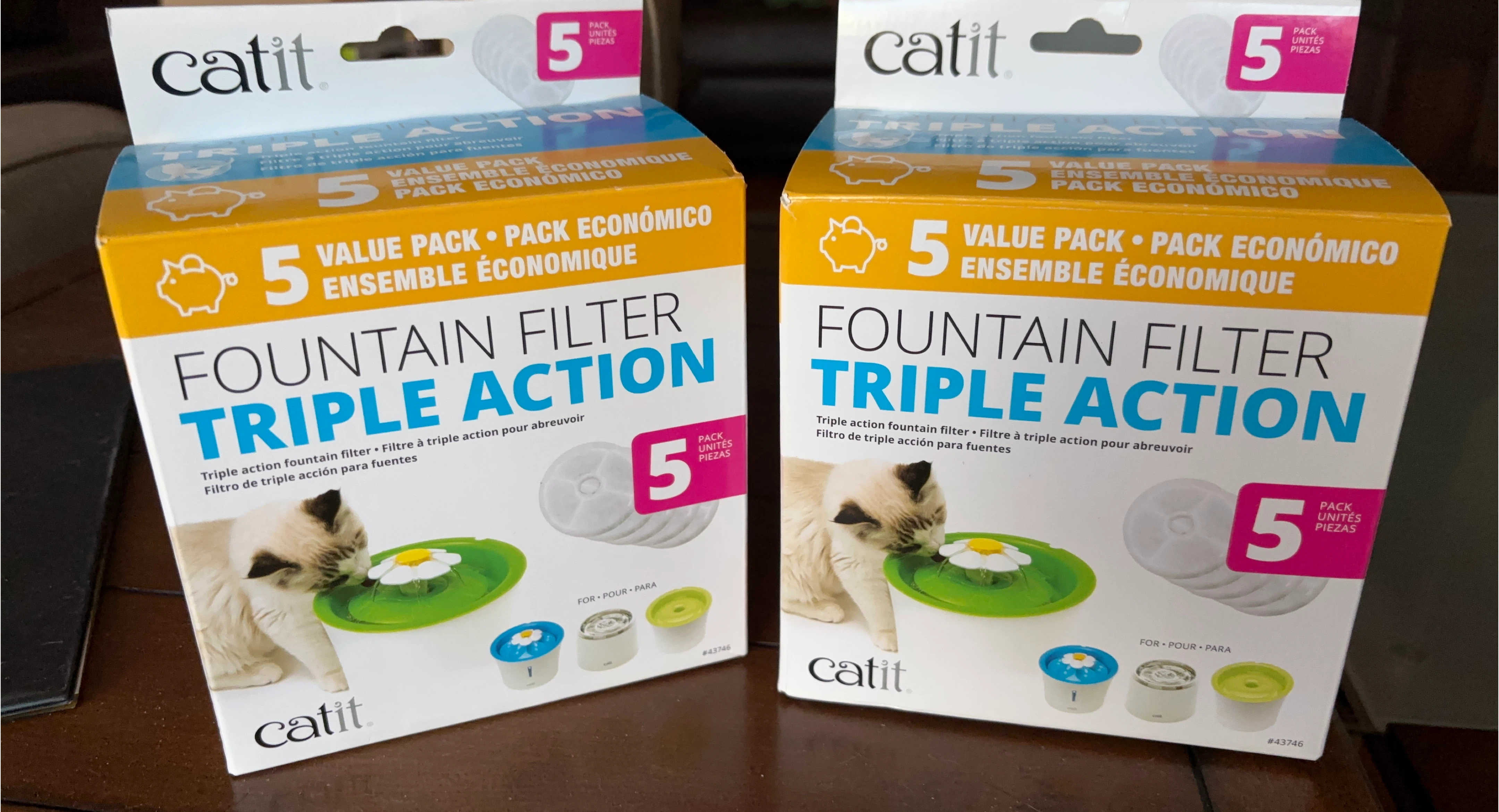 Catit Fountain Filter Triple Action - 5 Pack