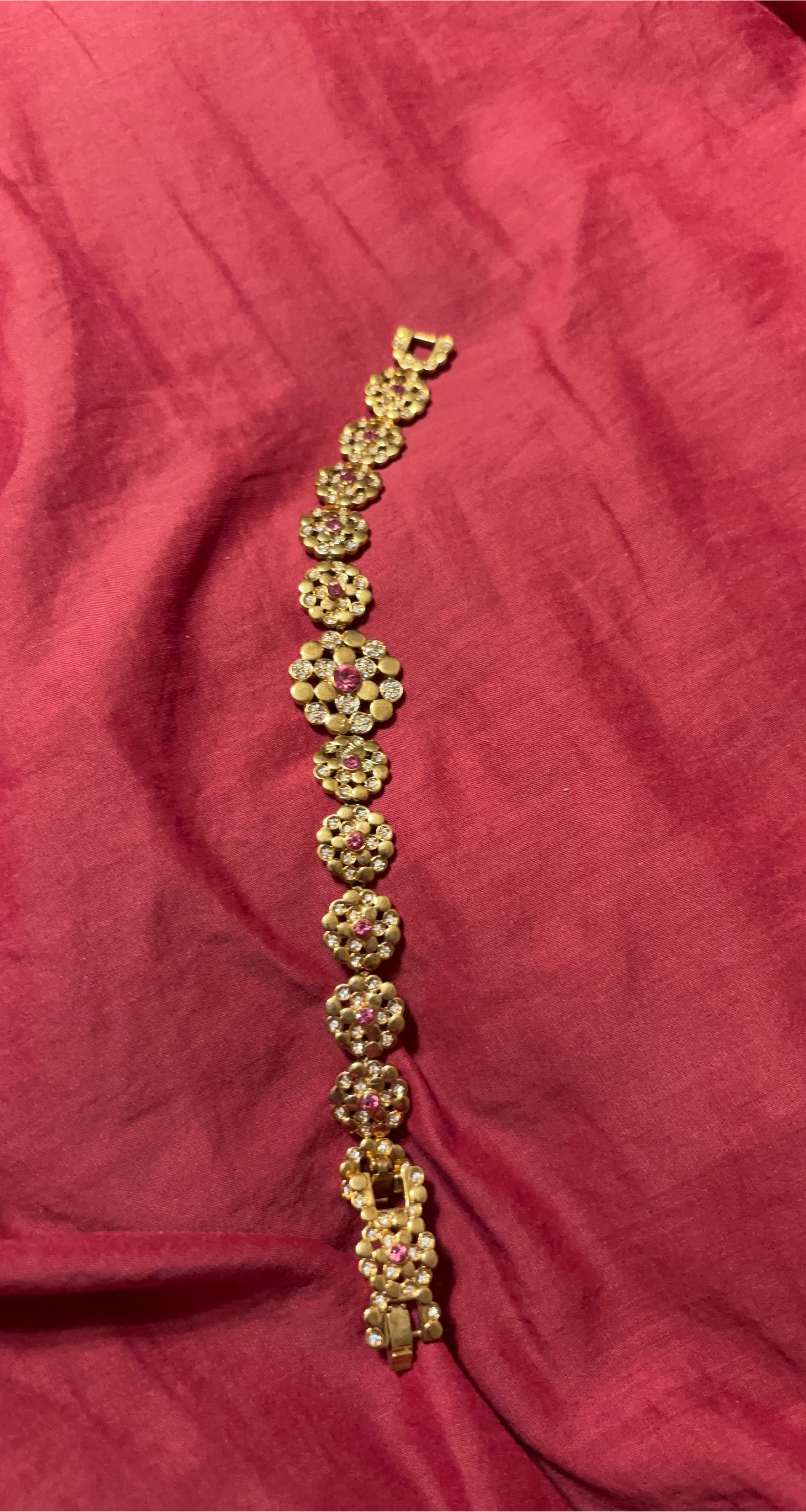 Gold-Tone Floral Bracelet