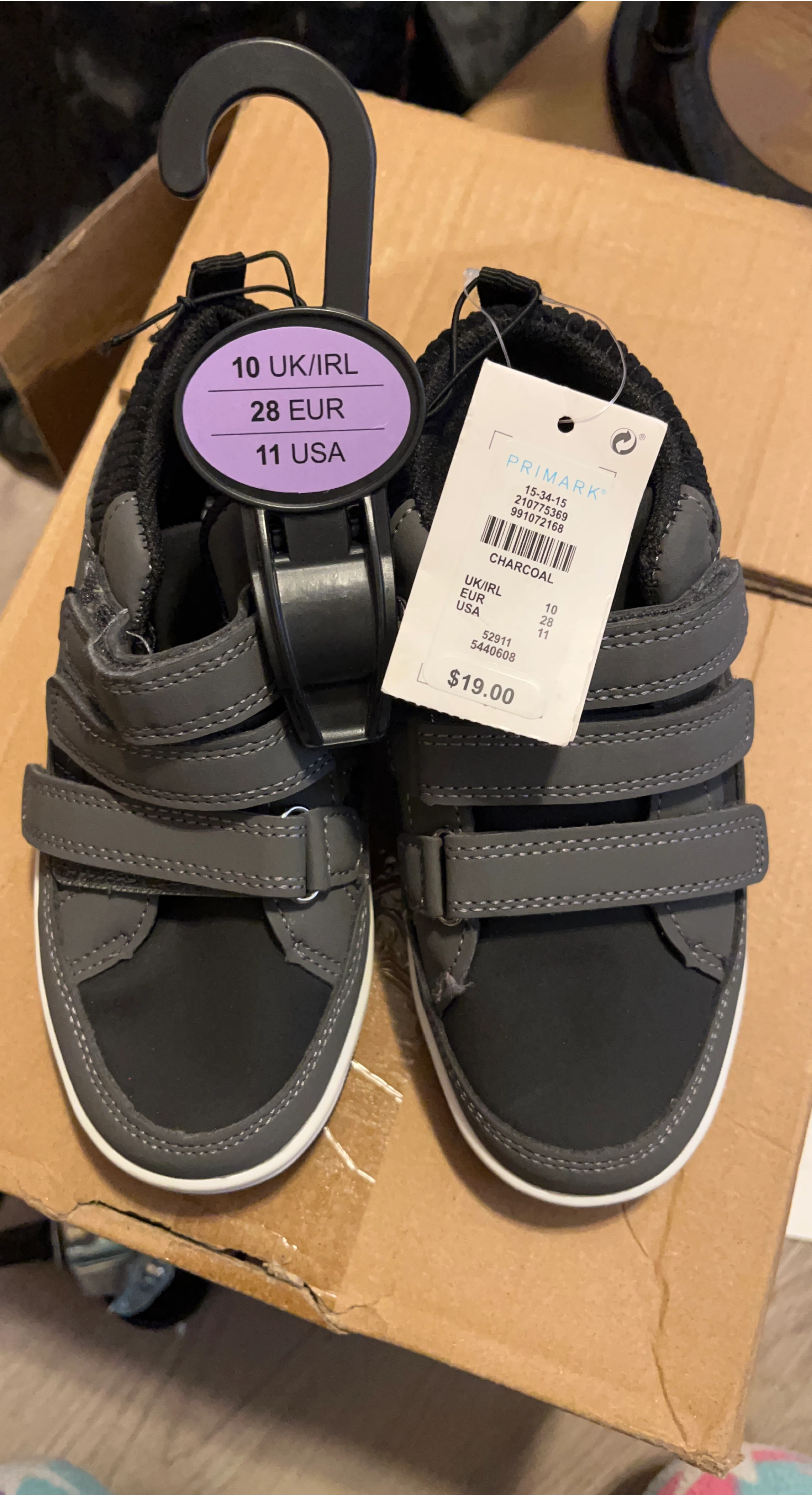 Primark Charcoal Shoes - Size 11 (USA) thumbnail