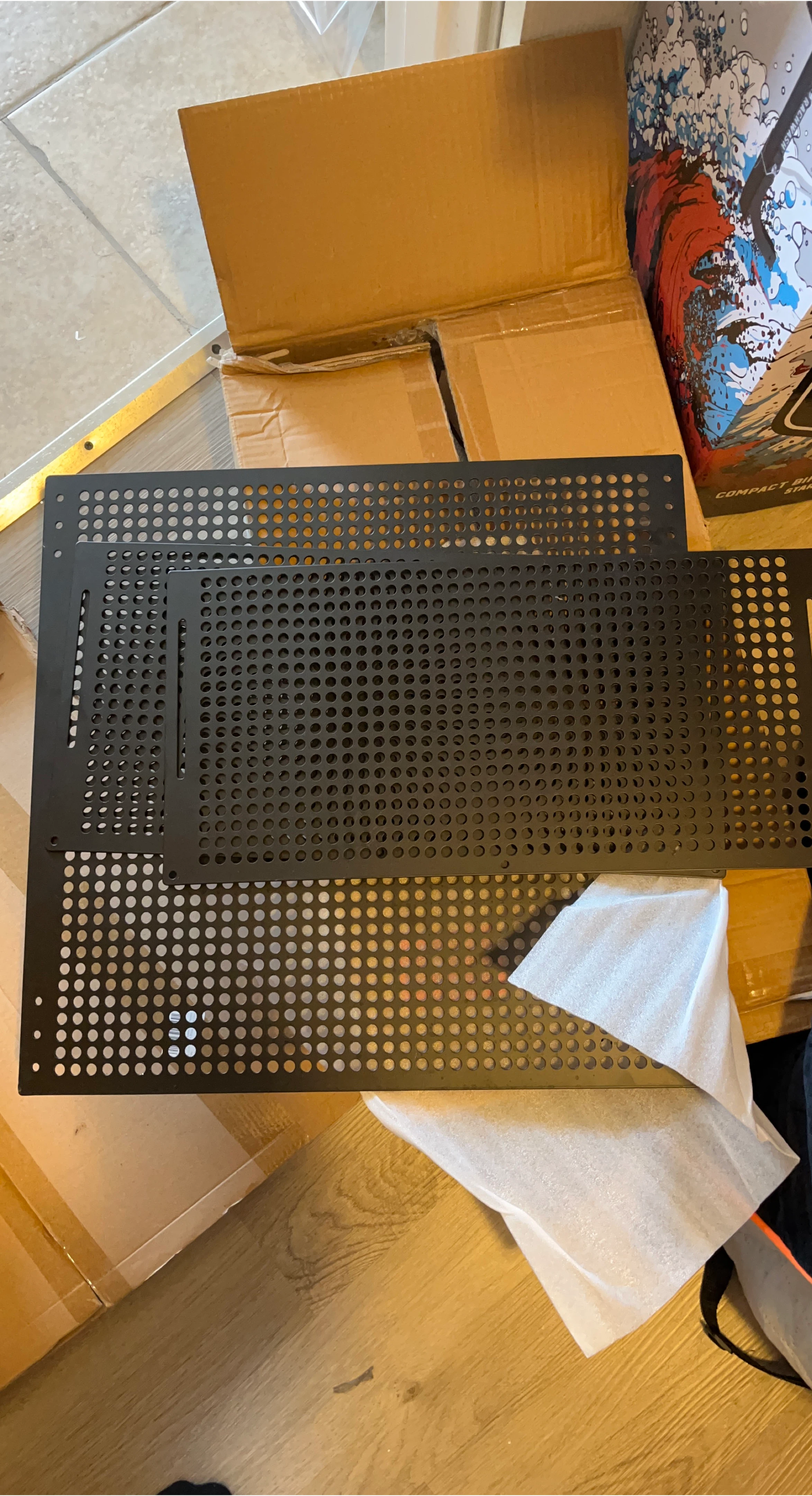 Black Metal Mesh Rack Shelves - New in Box thumbnail