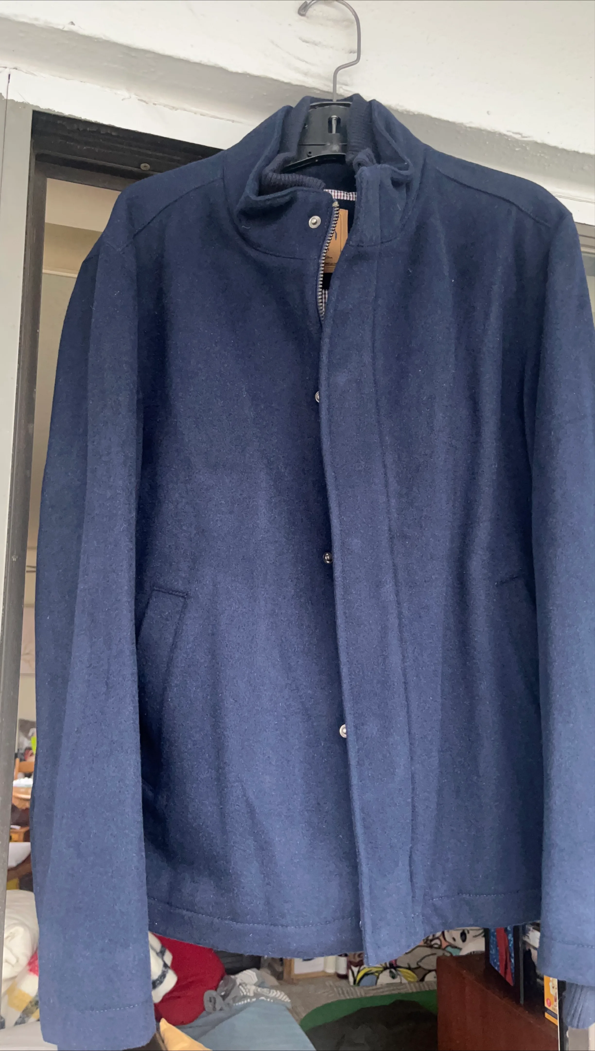 Caramelo Navy Blue Regular Fit Jacket - Size USA 44