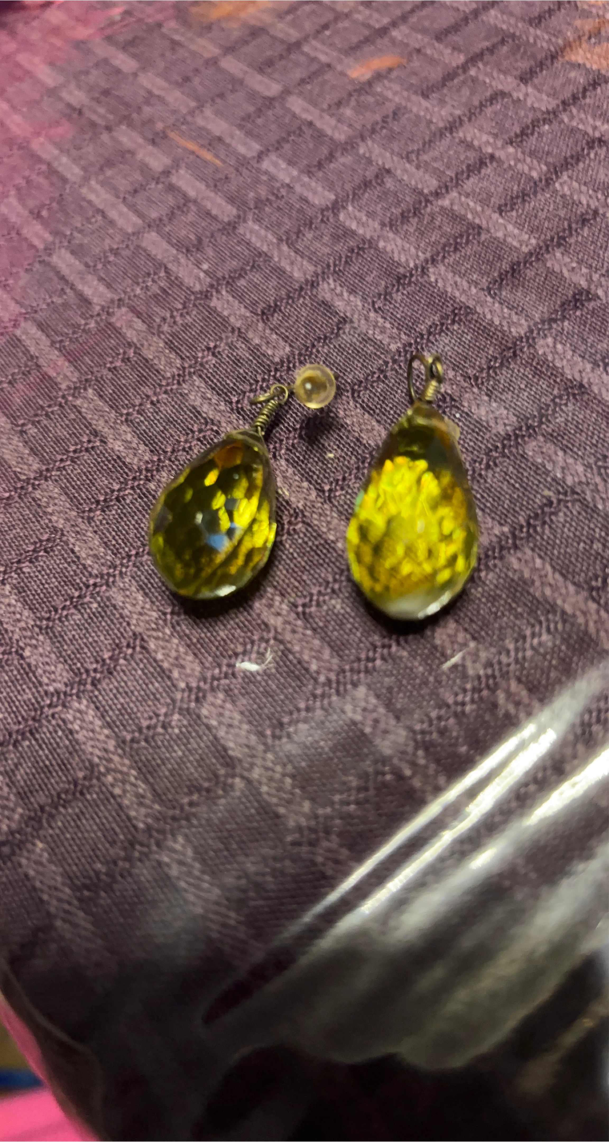 Yellow Dangle Earrings thumbnail