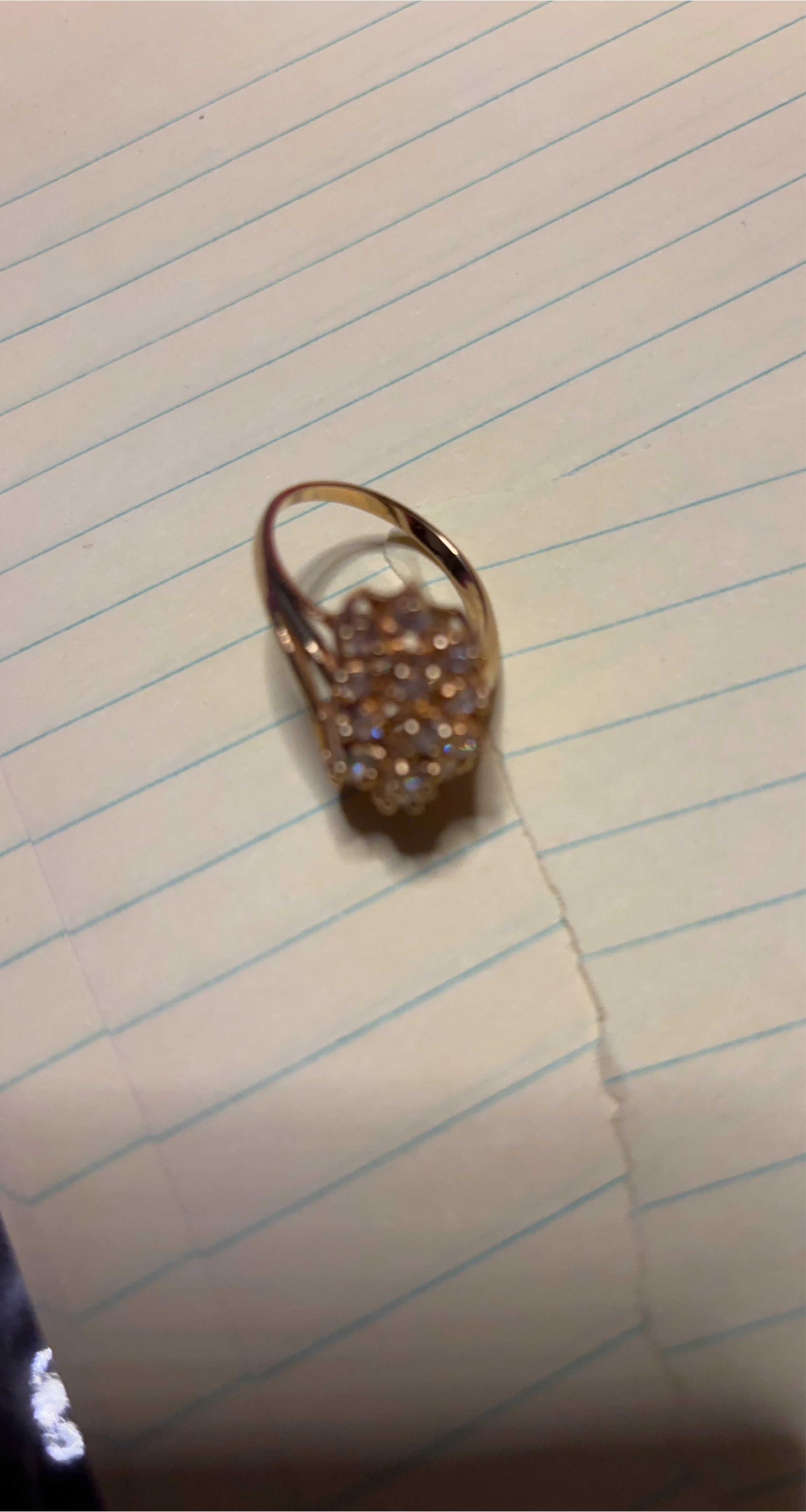 Gold Tone Flower Ring thumbnail