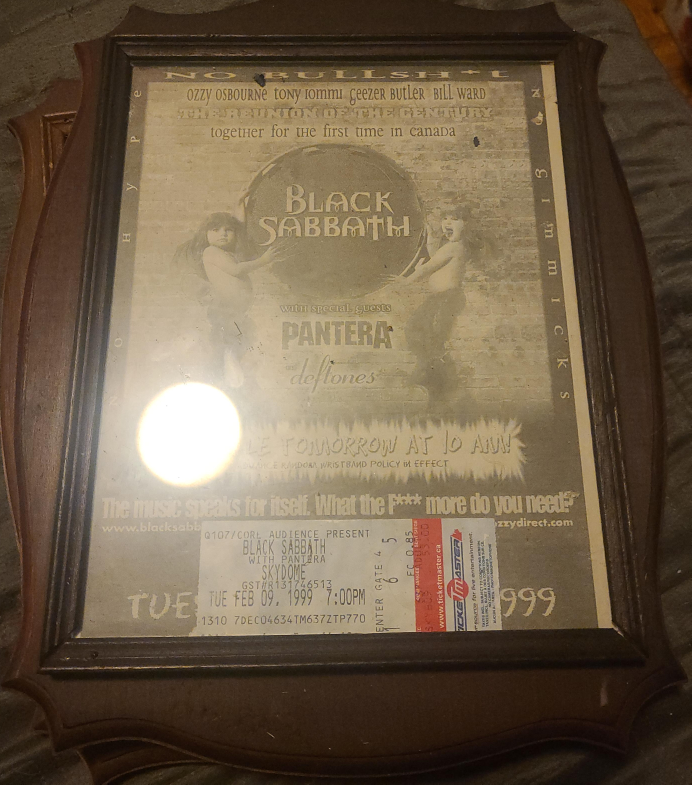 Black Sabbath Framed Poster with Ticket Stub thumbnail