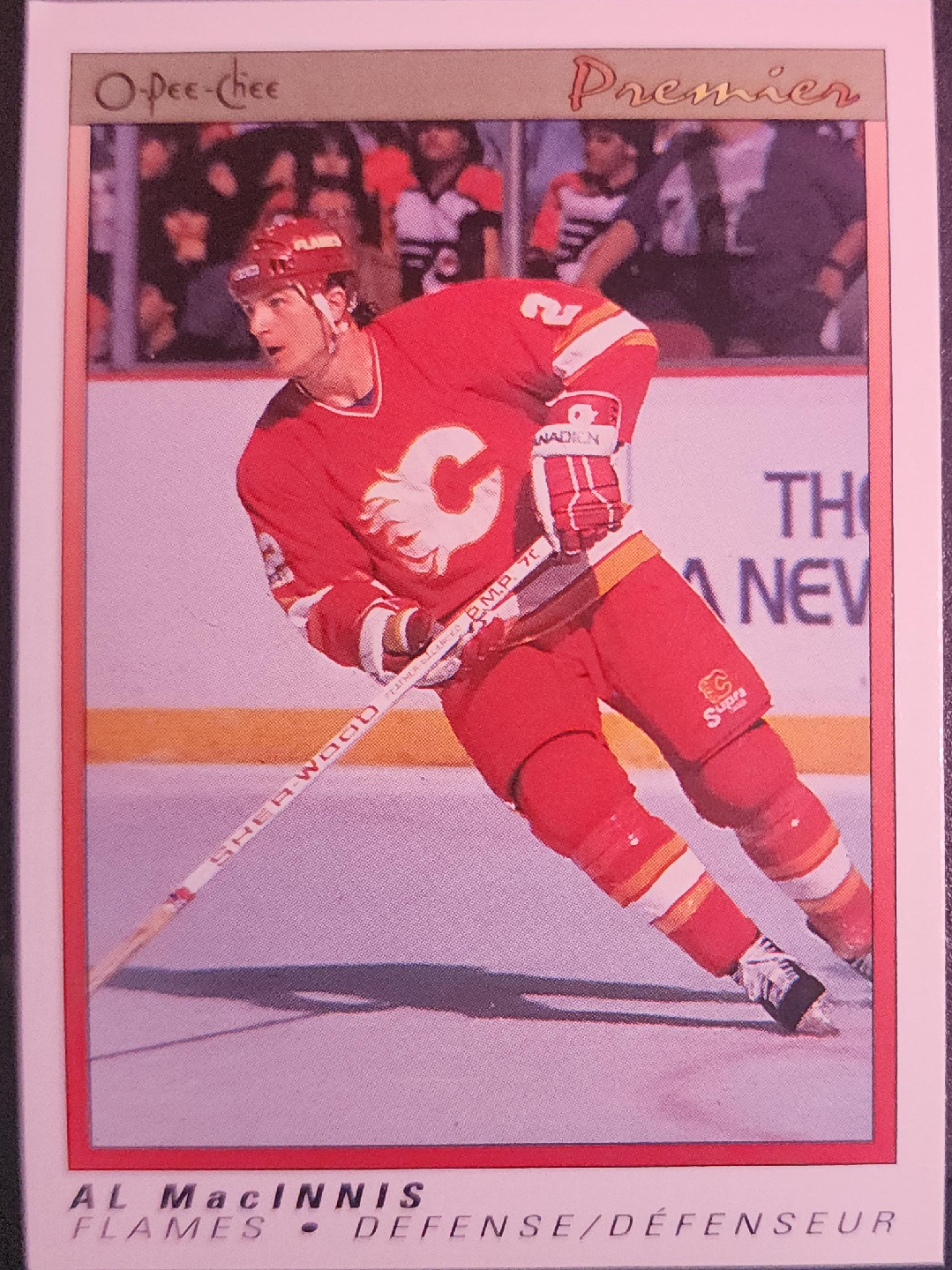 Al MacInnis Flames O-Pee-Chee Premier Hockey Card thumbnail