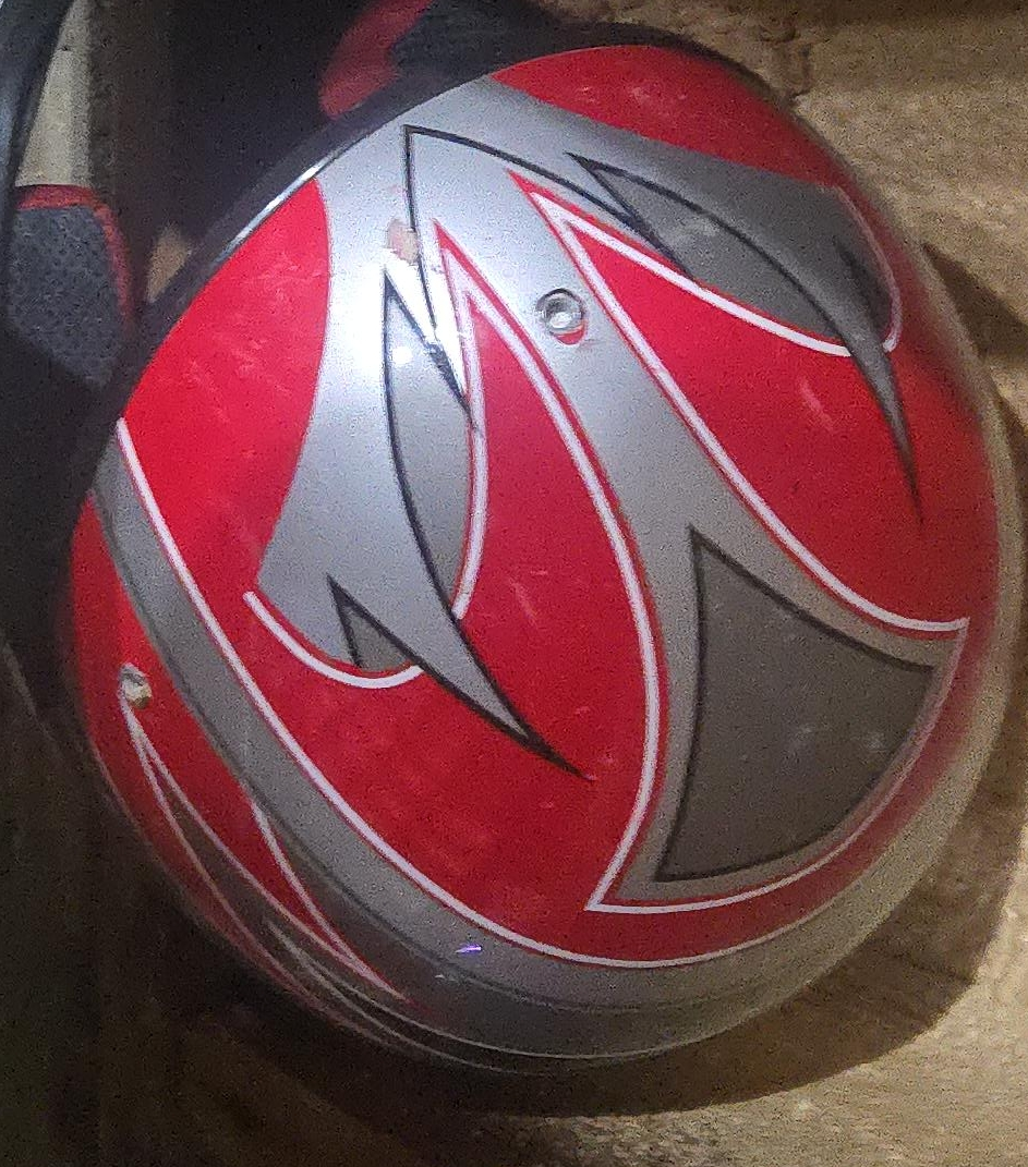 Red & Silver Helmet thumbnail