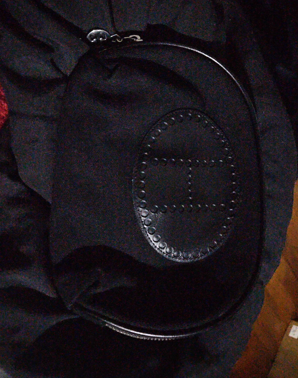 Hermès Black Oval Cosmetic Pouch thumbnail