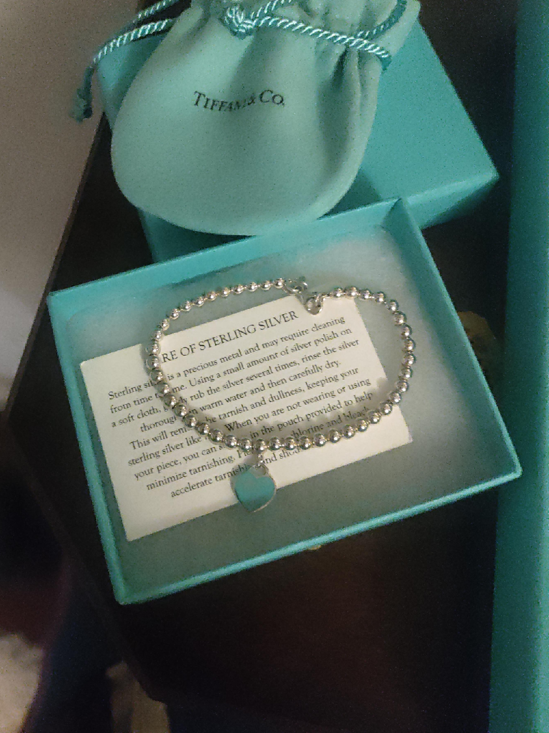 Tiffany and  Co. heart tag bracelet. .925 sterling
