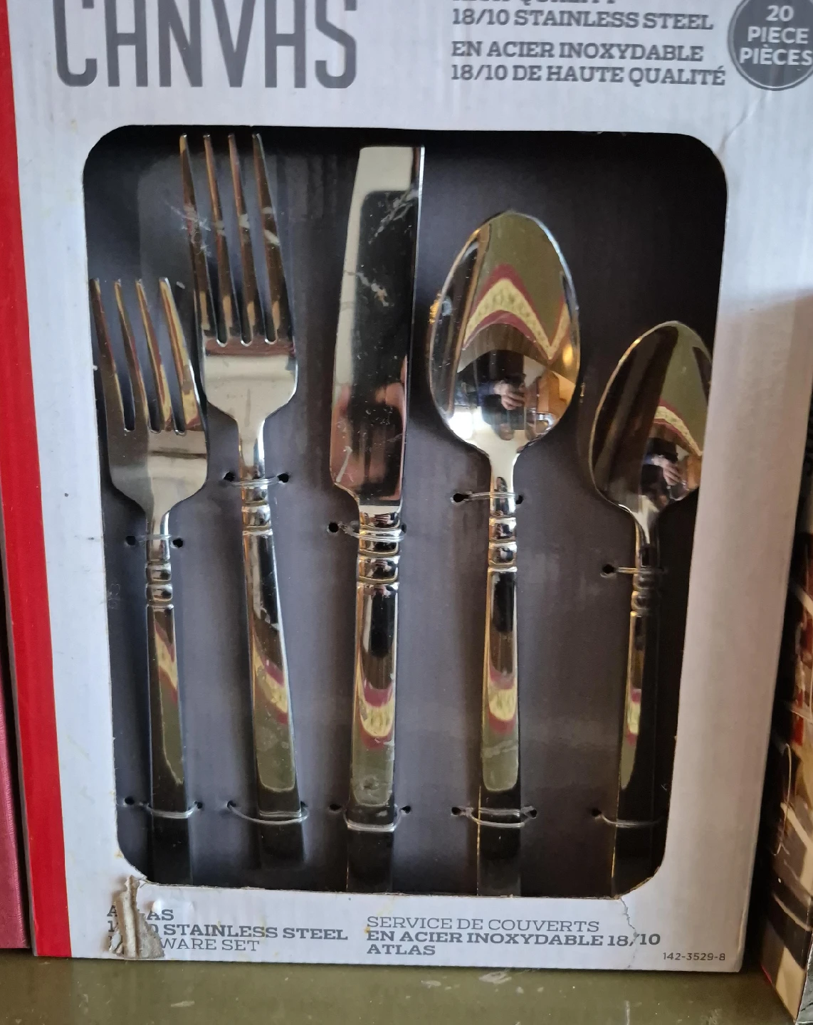 Canvas Atlas 20-Piece Stainless Steel Flatware Set - New