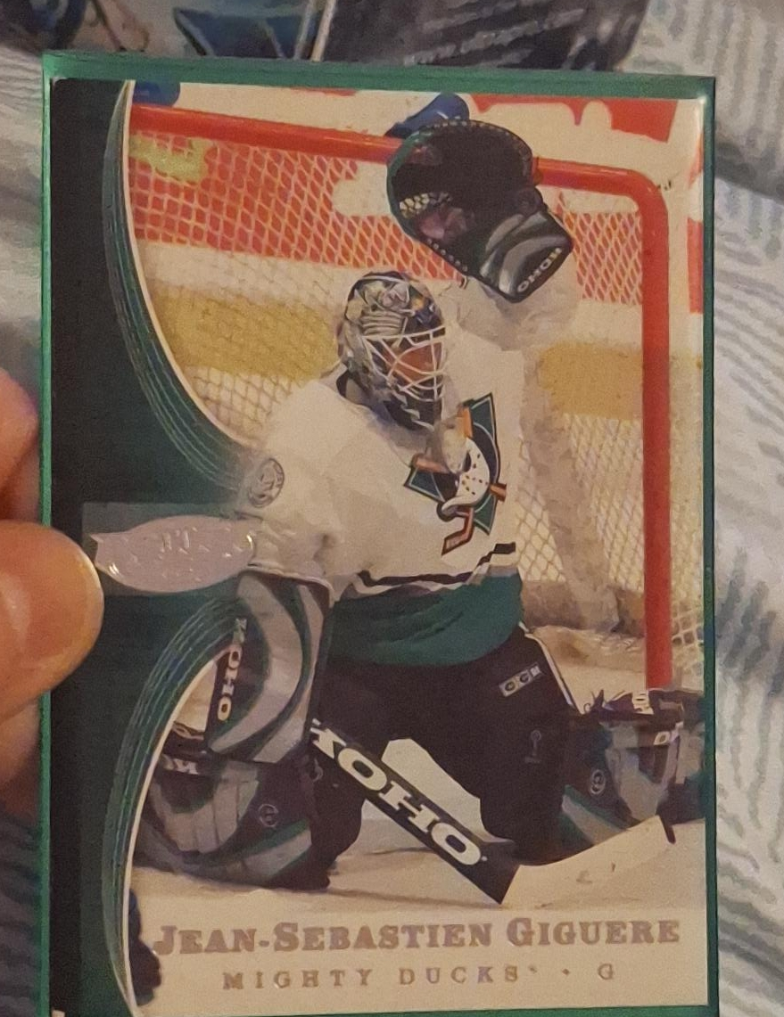 Jean-Sebastien Giguere Mighty Ducks Hockey Card thumbnail
