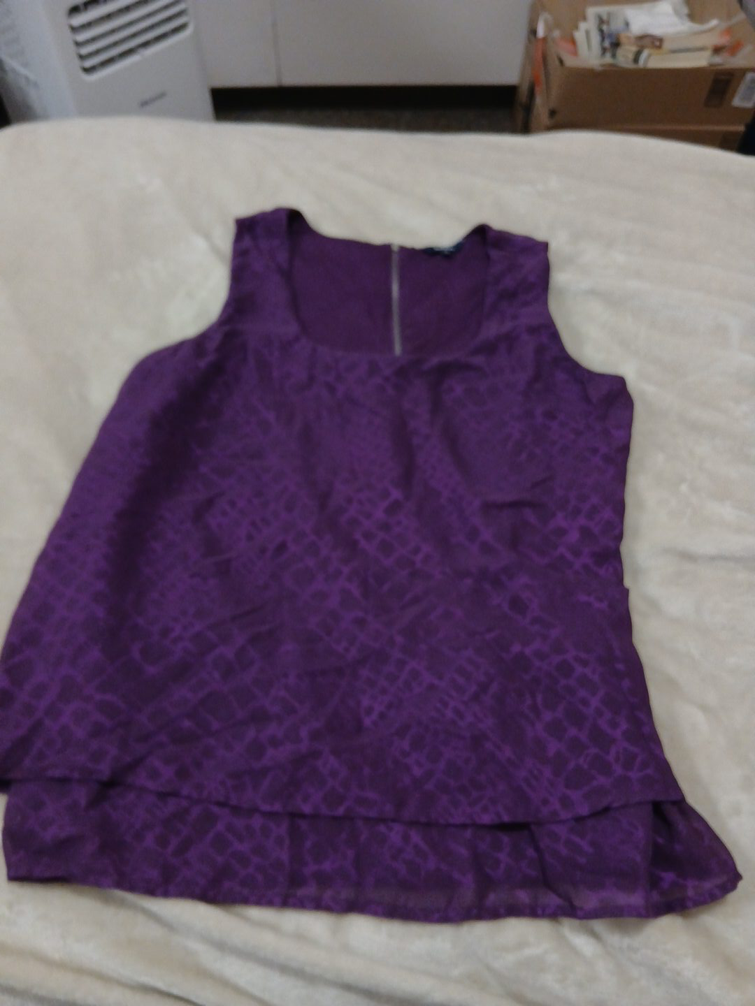 Purple Sleeveless Blouse