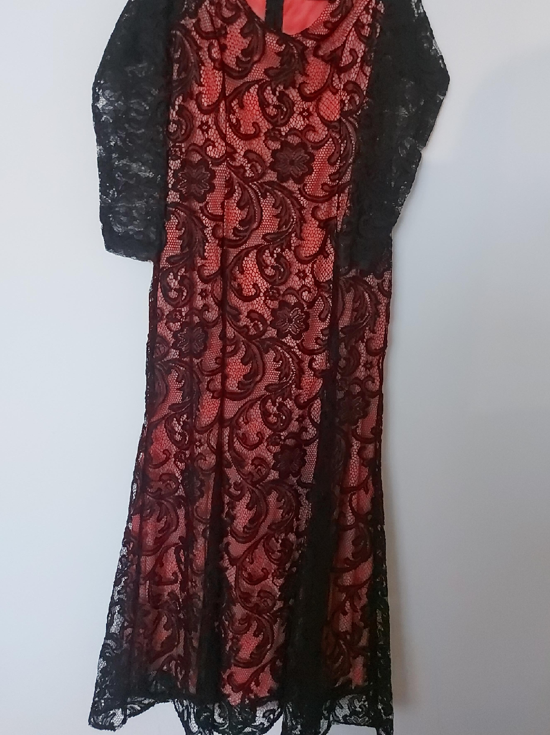 Lace Dress - Black and Red thumbnail