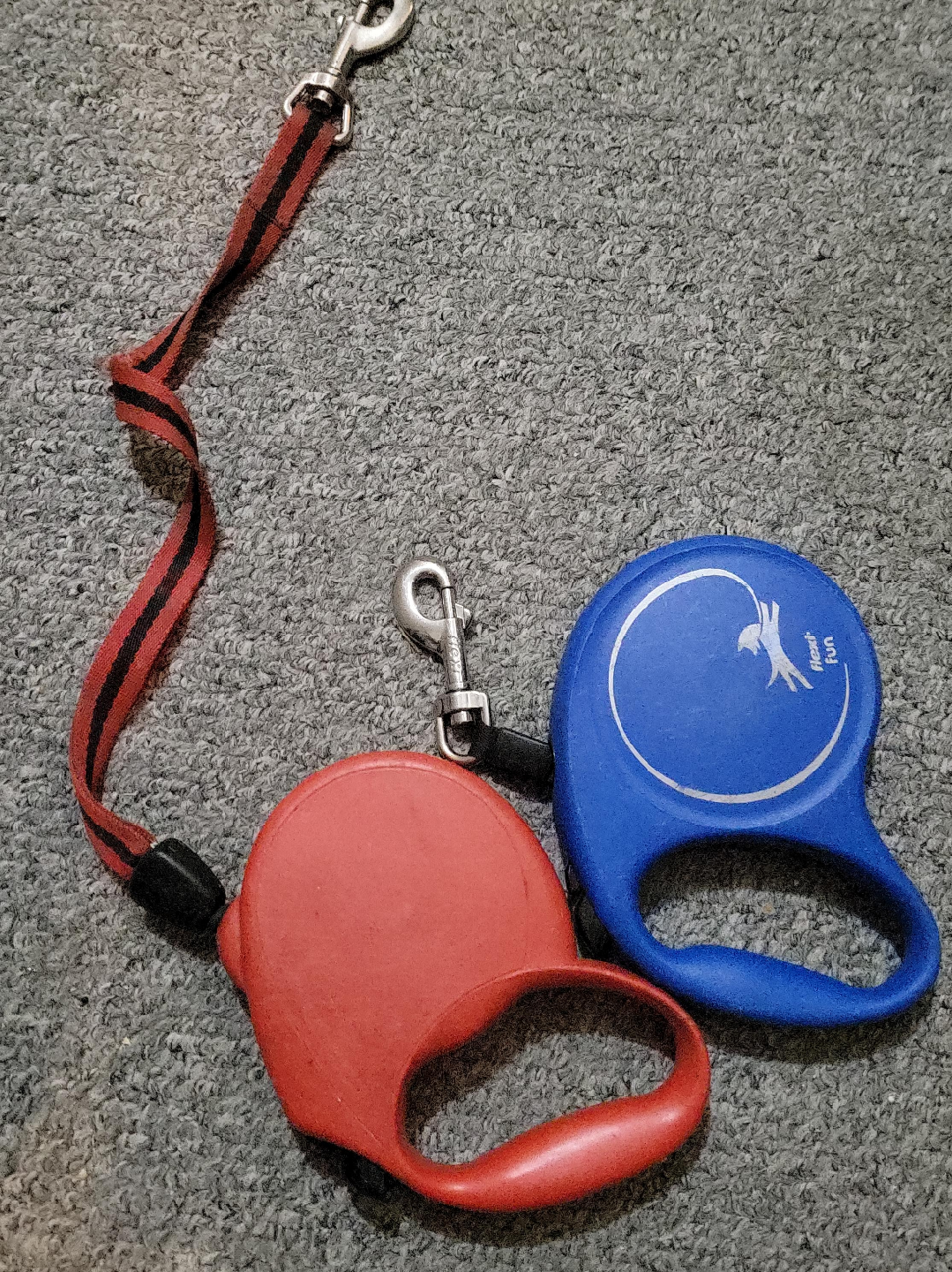 Flexi Fun Retractable Dog Leashes - Red & Blue thumbnail