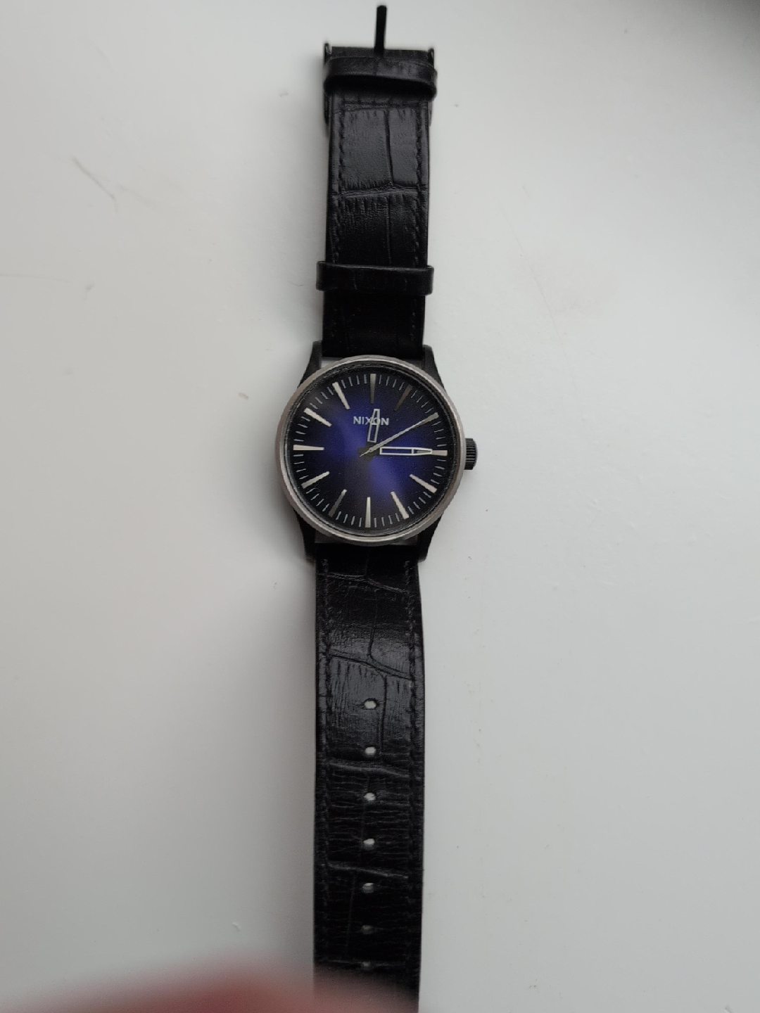 Nixon Black Leather Watch thumbnail
