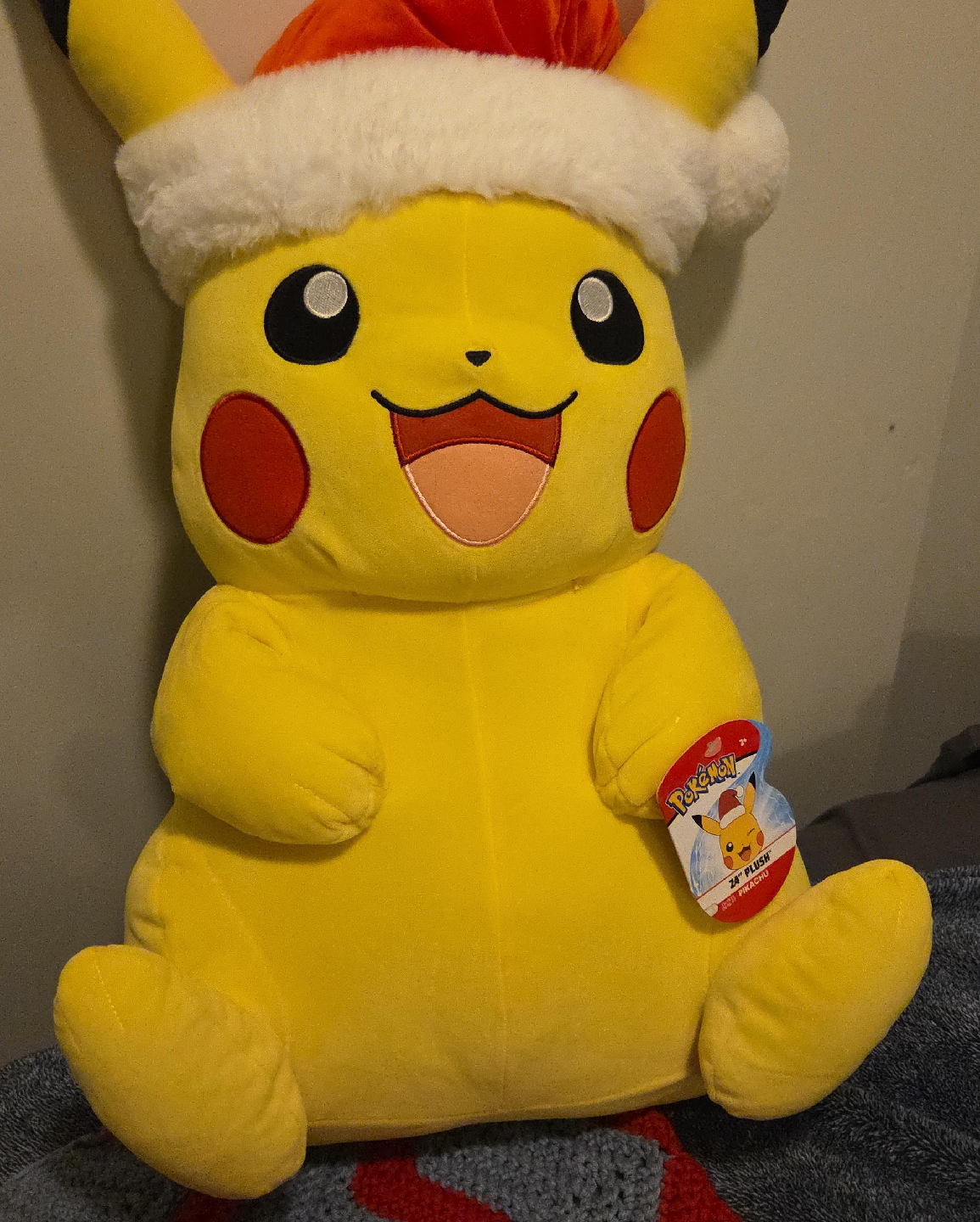Pikachu 24" Plush with Santa Hat
