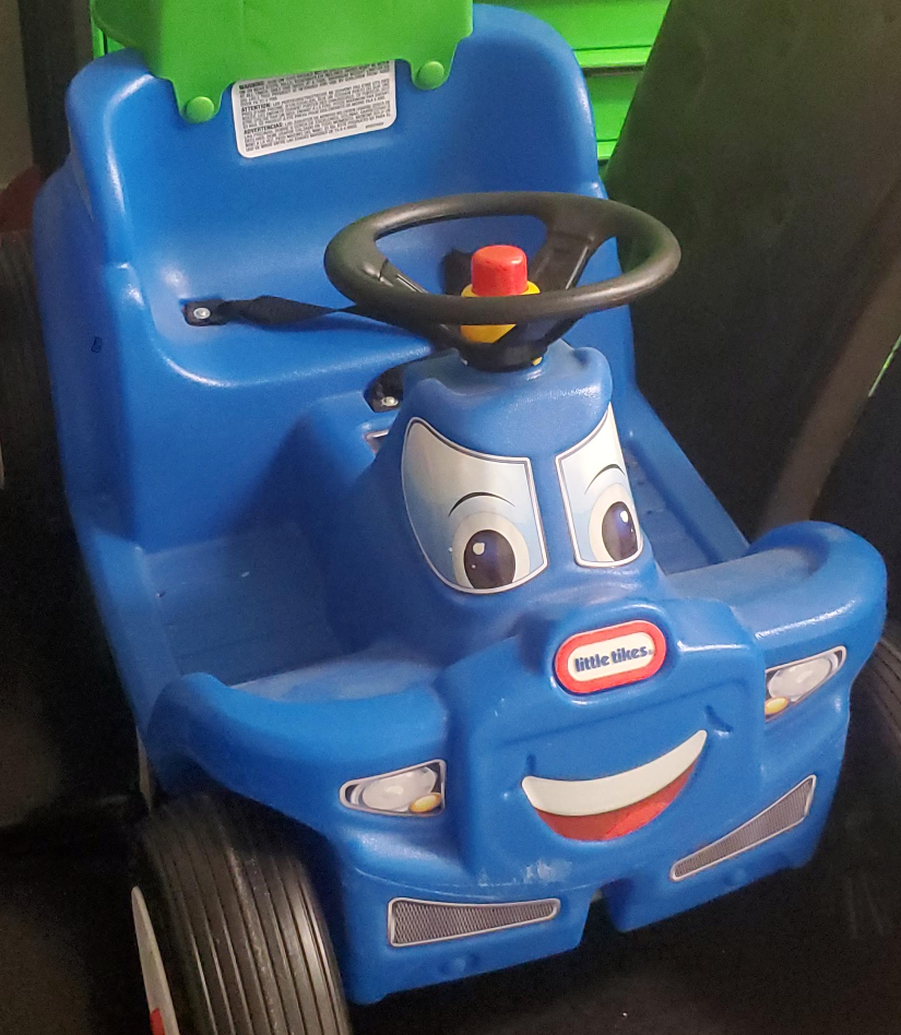 Little Tikes Blue Ride-On Car with Steering Wheel