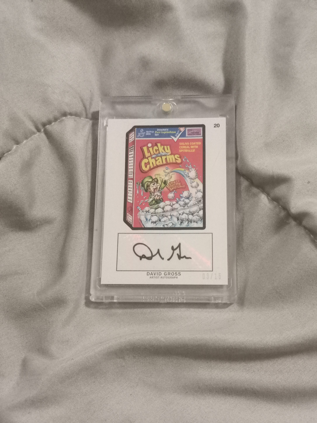 Licky Charms David Gross Artist Autograph Card thumbnail