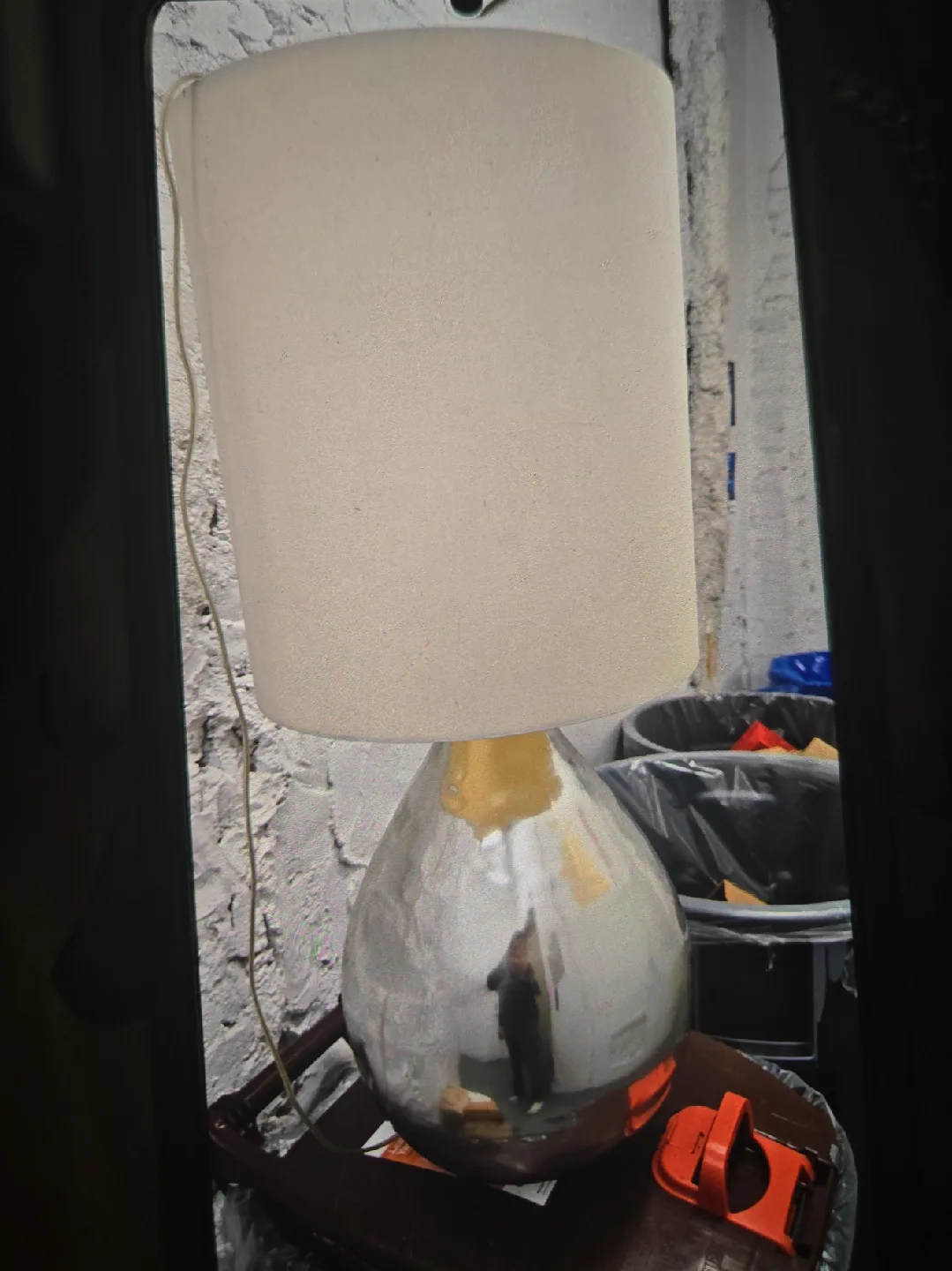 Table Lamp with White Shade