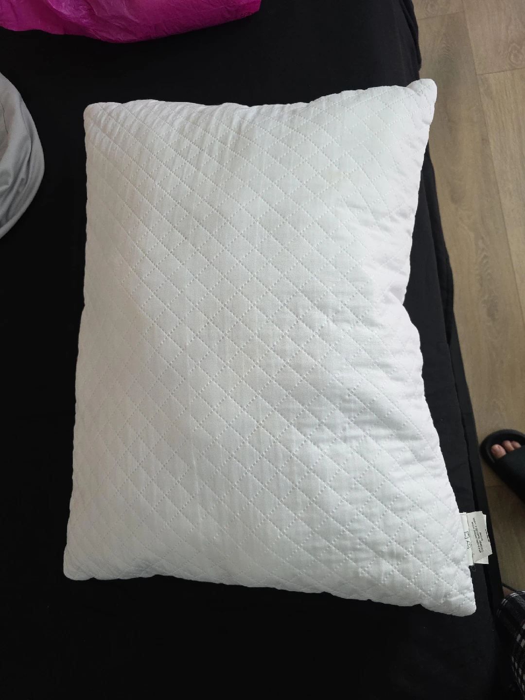 White Quilted 2 Pillows thumbnail